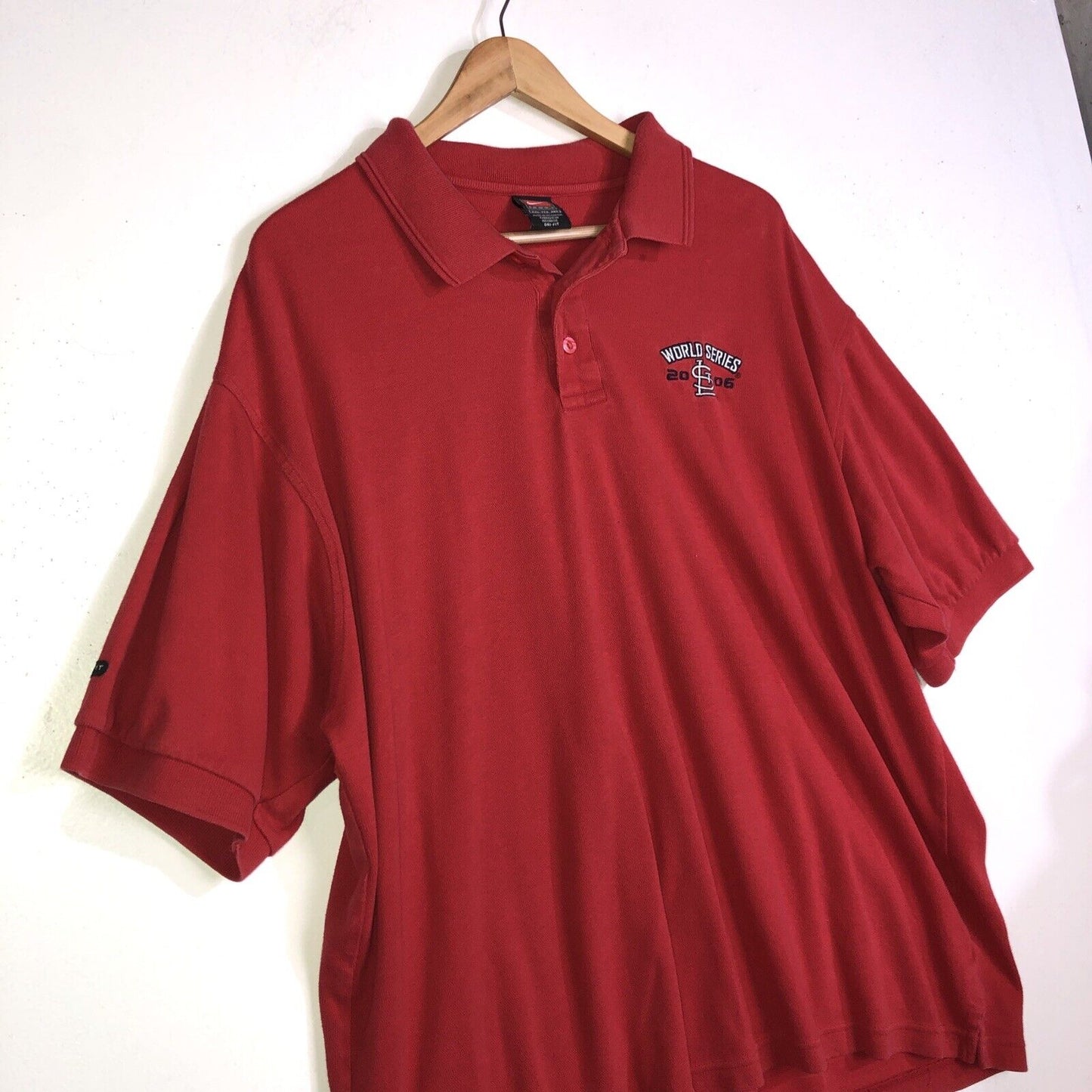 Nike St Louis Cardinals World Series 2006 Polo Mens Size XXL Color Red