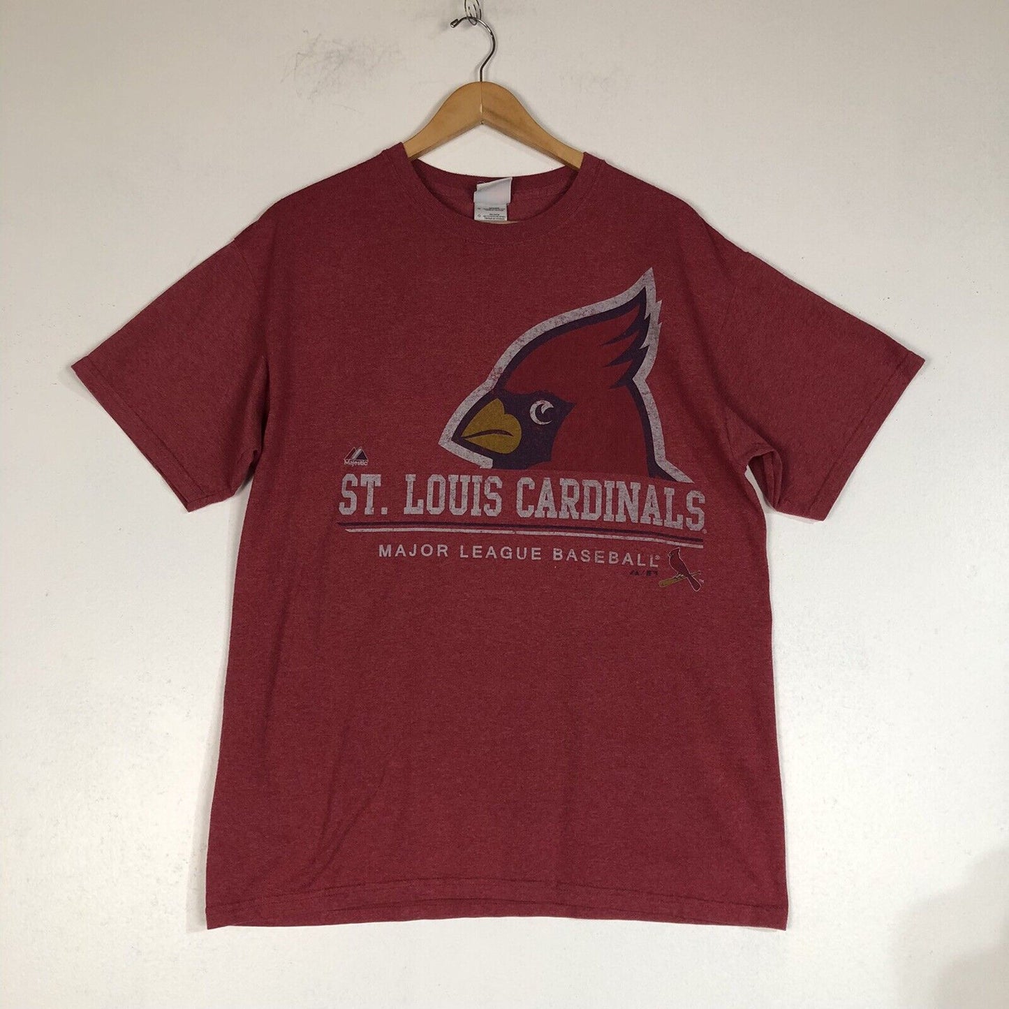Majestic St. Louis Cardinals T Shirt Mens Size L Color Red (Pre-Owned)