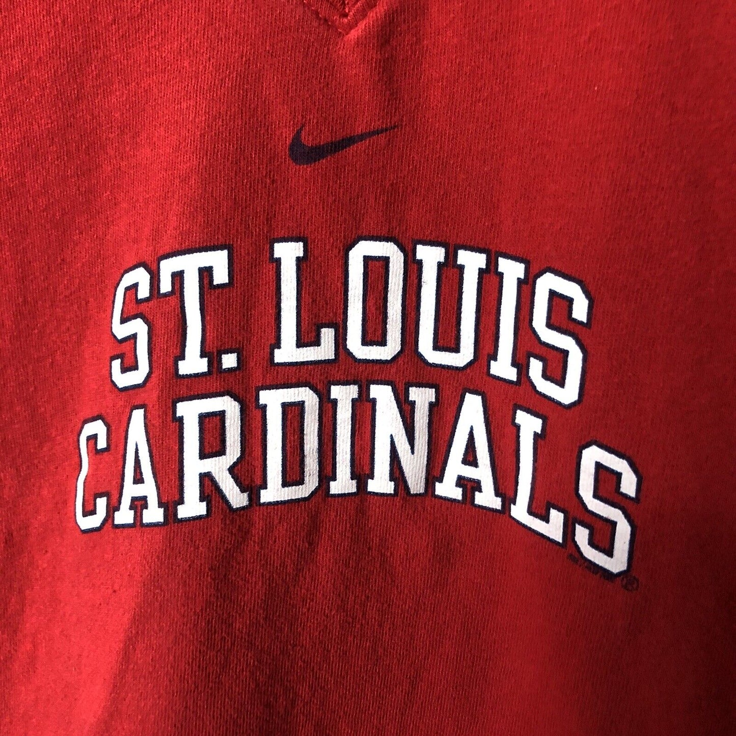 St Louis Cardinals Womens Shirt Size L (12-14) Red Short Sleeve