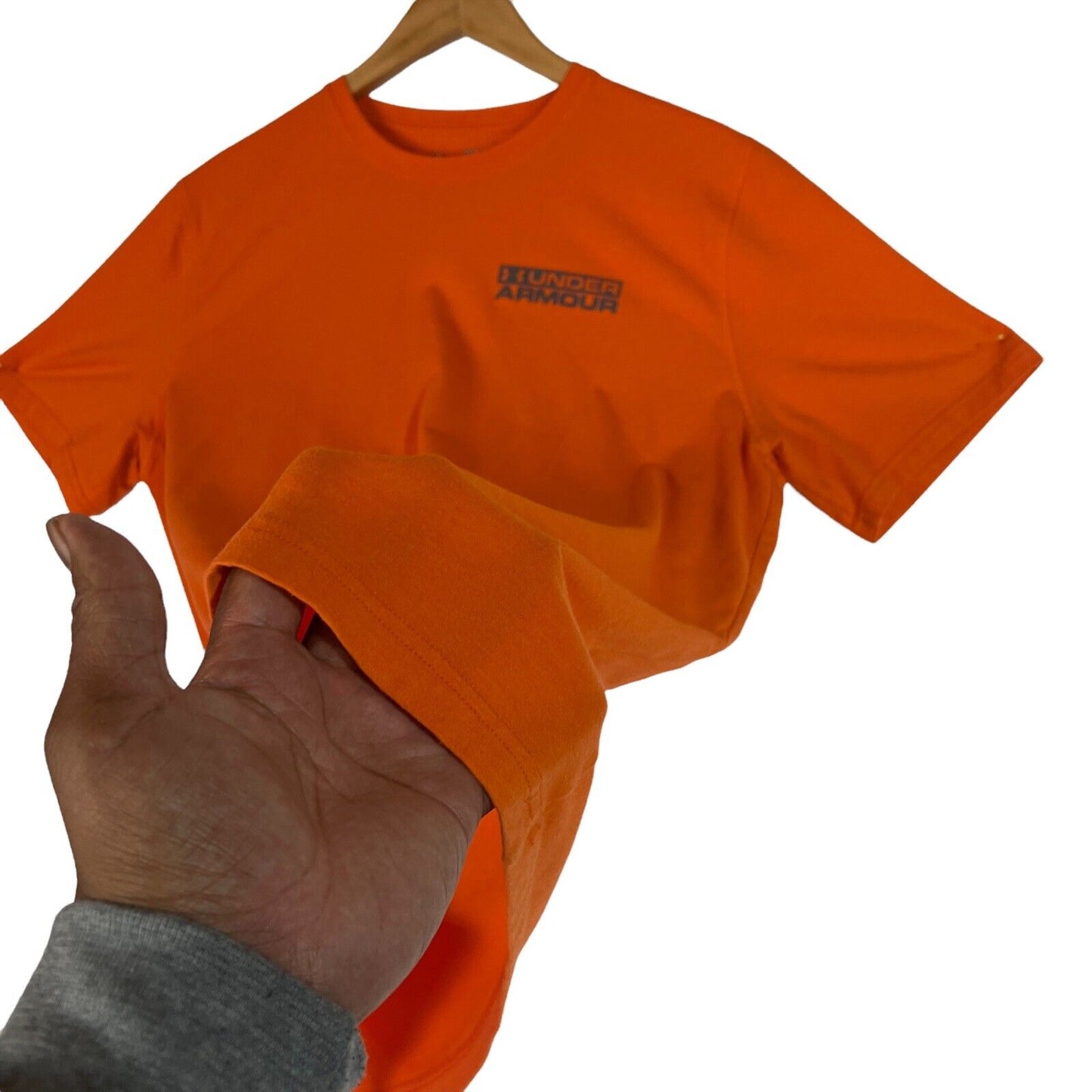 Under Armour T Shirt Men’s Size Medium Color Orange (Pre-Owned) Heat Gear