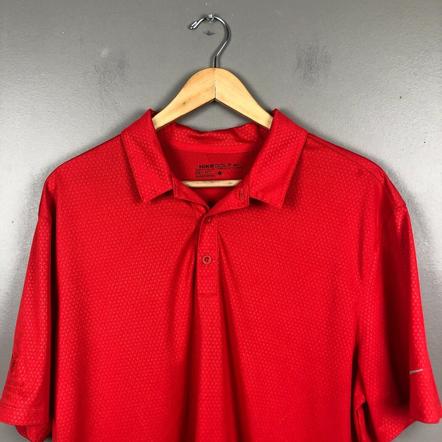 Nike Golf Men's Polo Shirt Size Large Red Short Sleeve Pullover