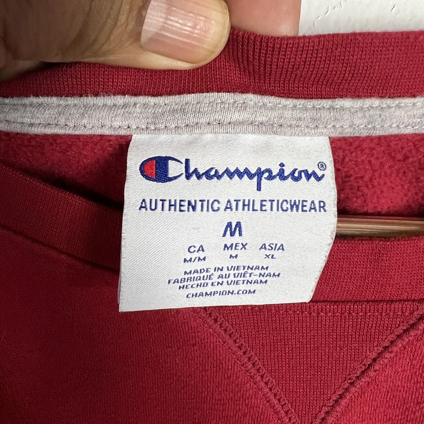 Champion Women’s Sweatshirt Size M Red (Pre-Owned) Pullover