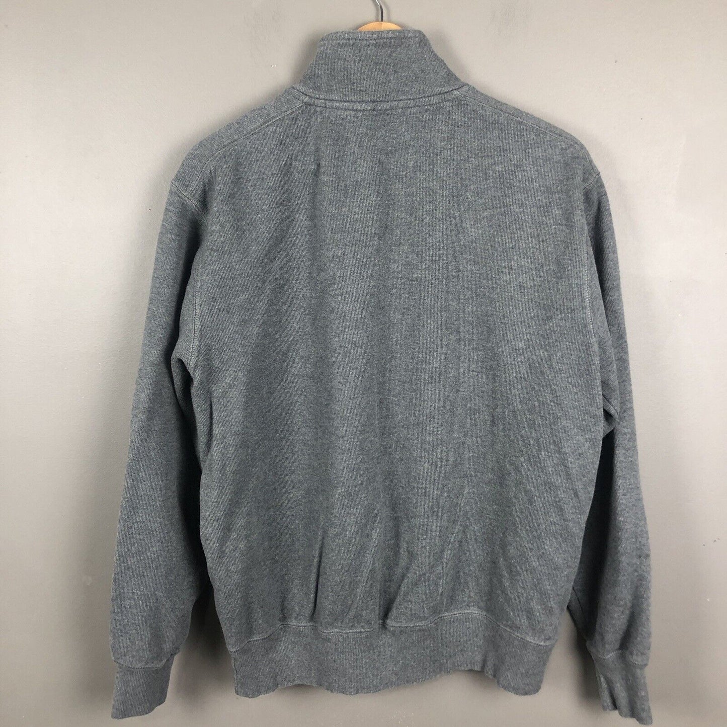 Izod Men’s Sweater Size Large Gray Full Zip Long Sleeve Heavyweight