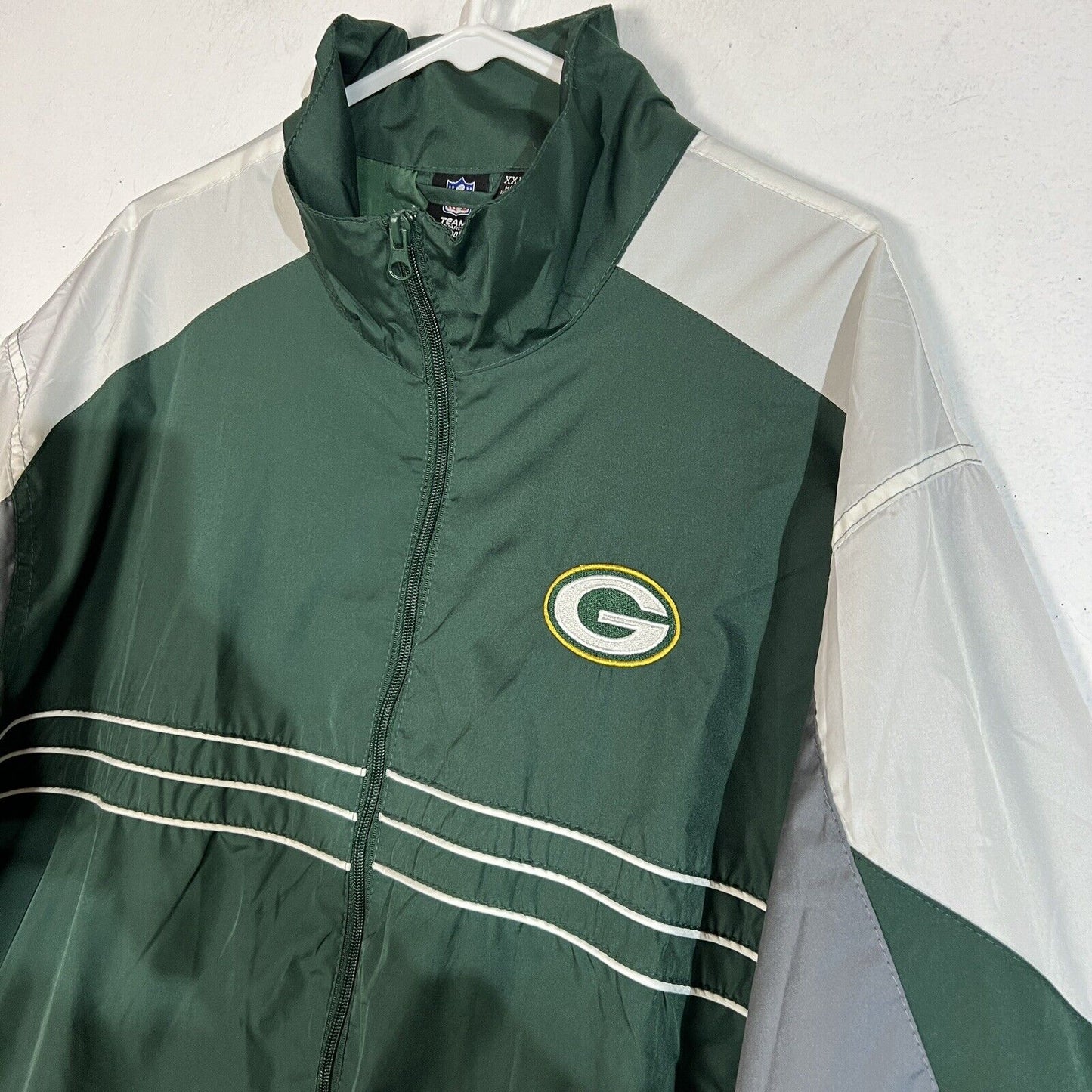 NFL Team Apparel Reebok Men's Green Bay Packers Windbreaker Jacket Sz XXL