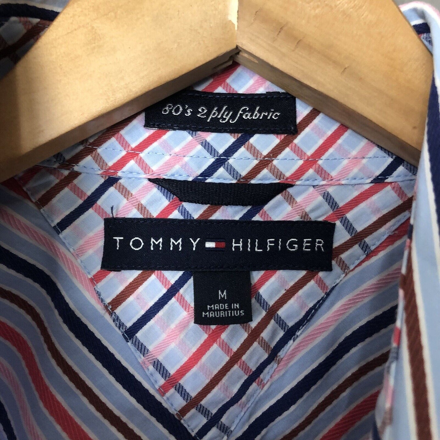 Tommy Hilfiger Men’s Button Up Shirt Size Medium Multicolor Long Sleeve Casual