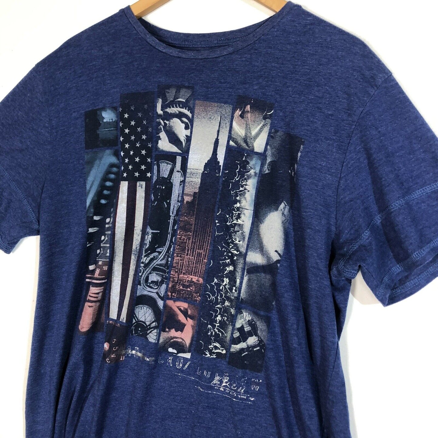Marc Ecko Cut & Sew T-Shirt Men's Size Large Color Blue