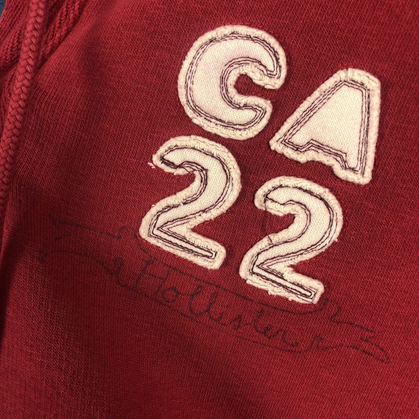 Hollister Juniors Pullover Hoodie Size Medium Red Long Sleeve Heavyweight