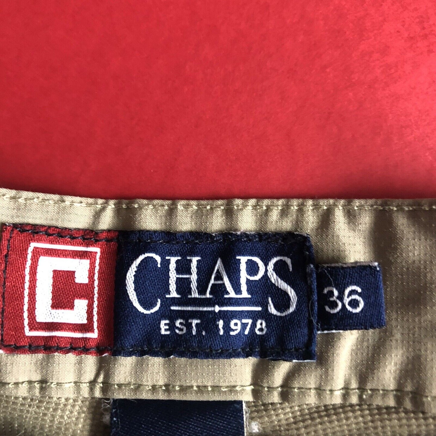 Chaps Shorts Mens Size 36 Color Khaki 0116