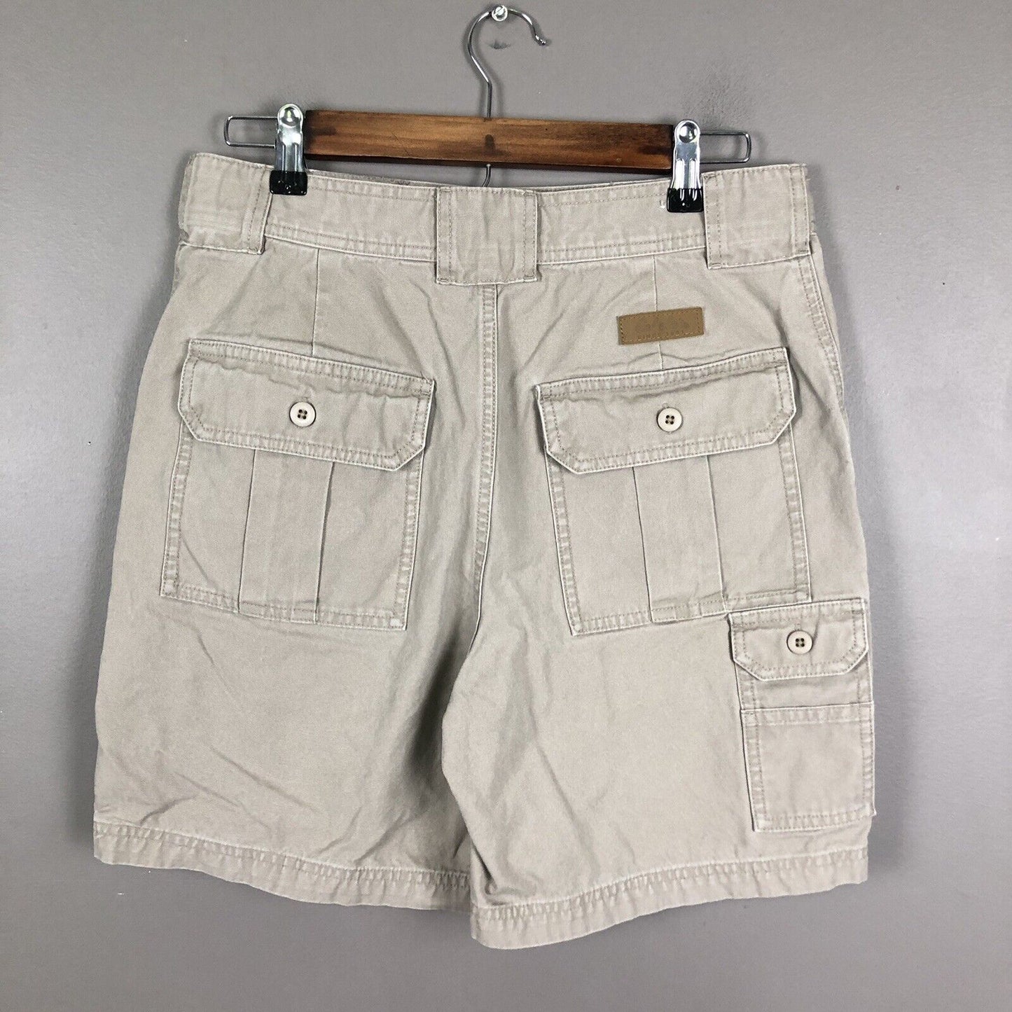 Cabelas Men’s Cargo Shorts Size 38W Color Beige Heavyweight