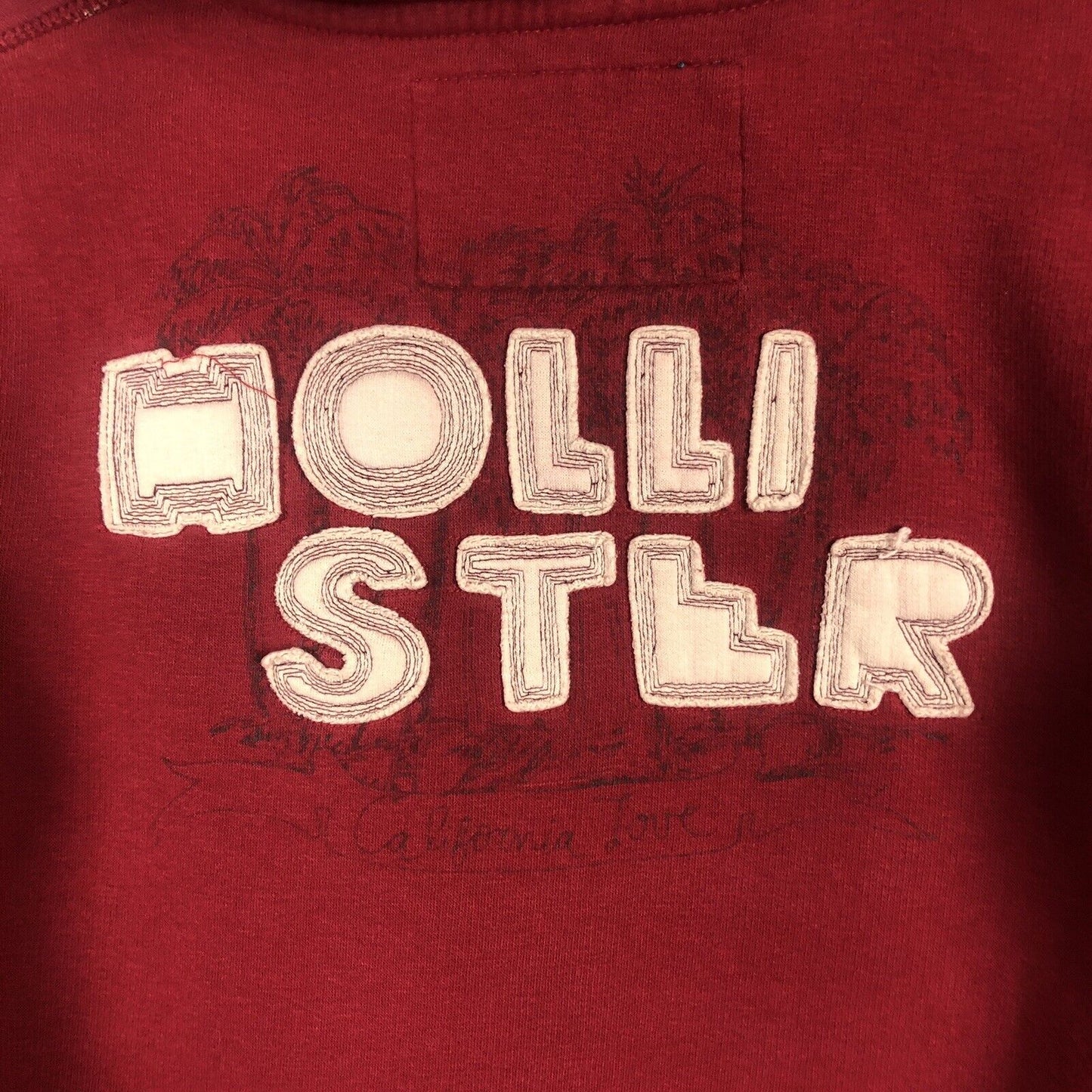 Hollister Juniors Pullover Hoodie Size Medium Red Long Sleeve Heavyweight