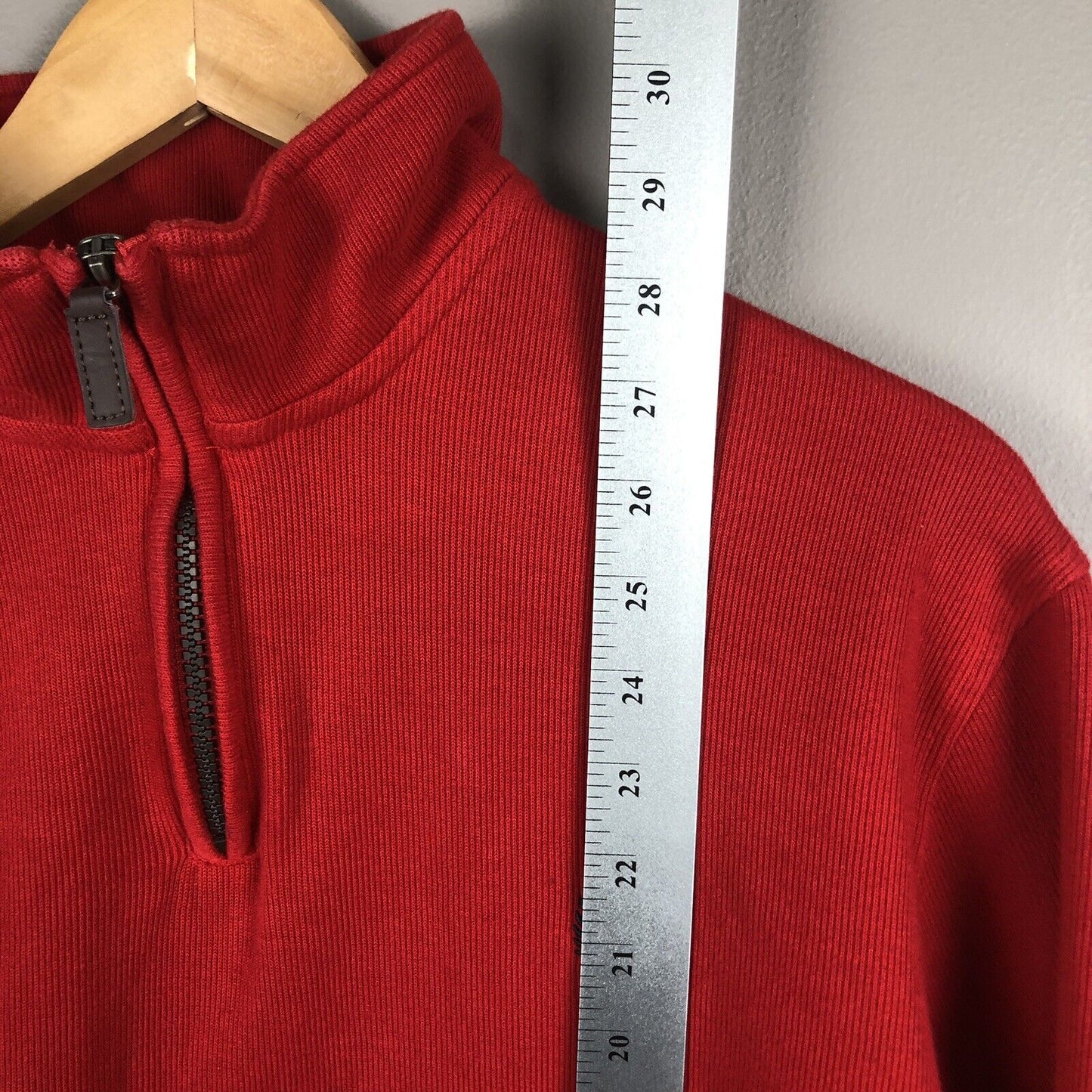 Chaps Men’s Pullover Sweater Men’s Size Large Red Long Sleeve Casual