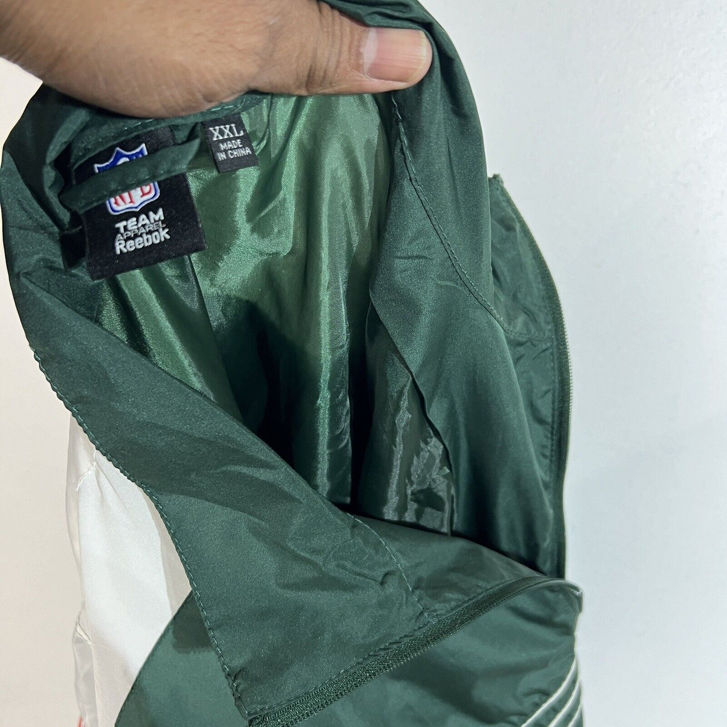 NFL Team Apparel Reebok Men's Green Bay Packers Windbreaker Jacket Sz XXL