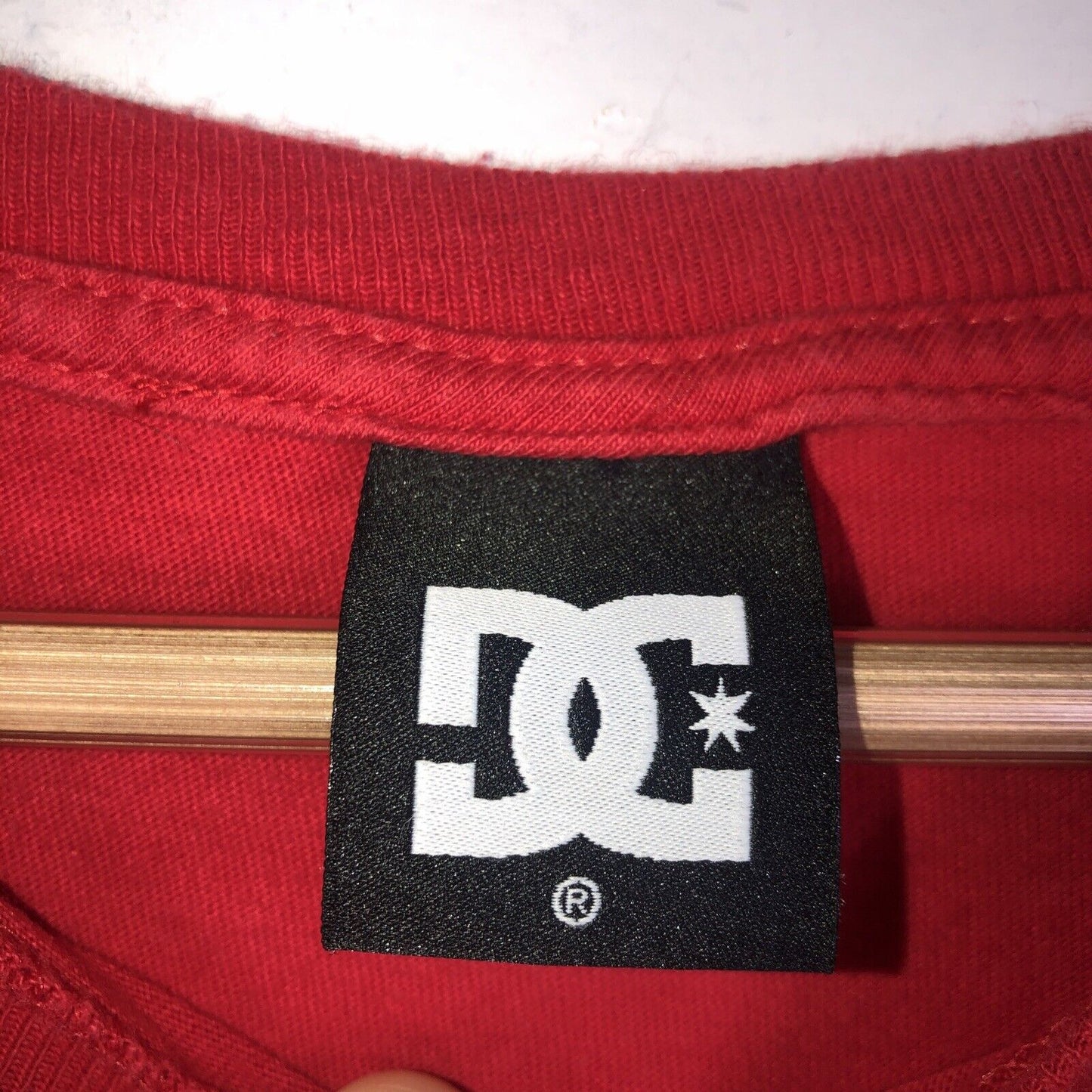 Vintage DC T Shirt Men's Size Large Color Red And White (Short Sleeve)