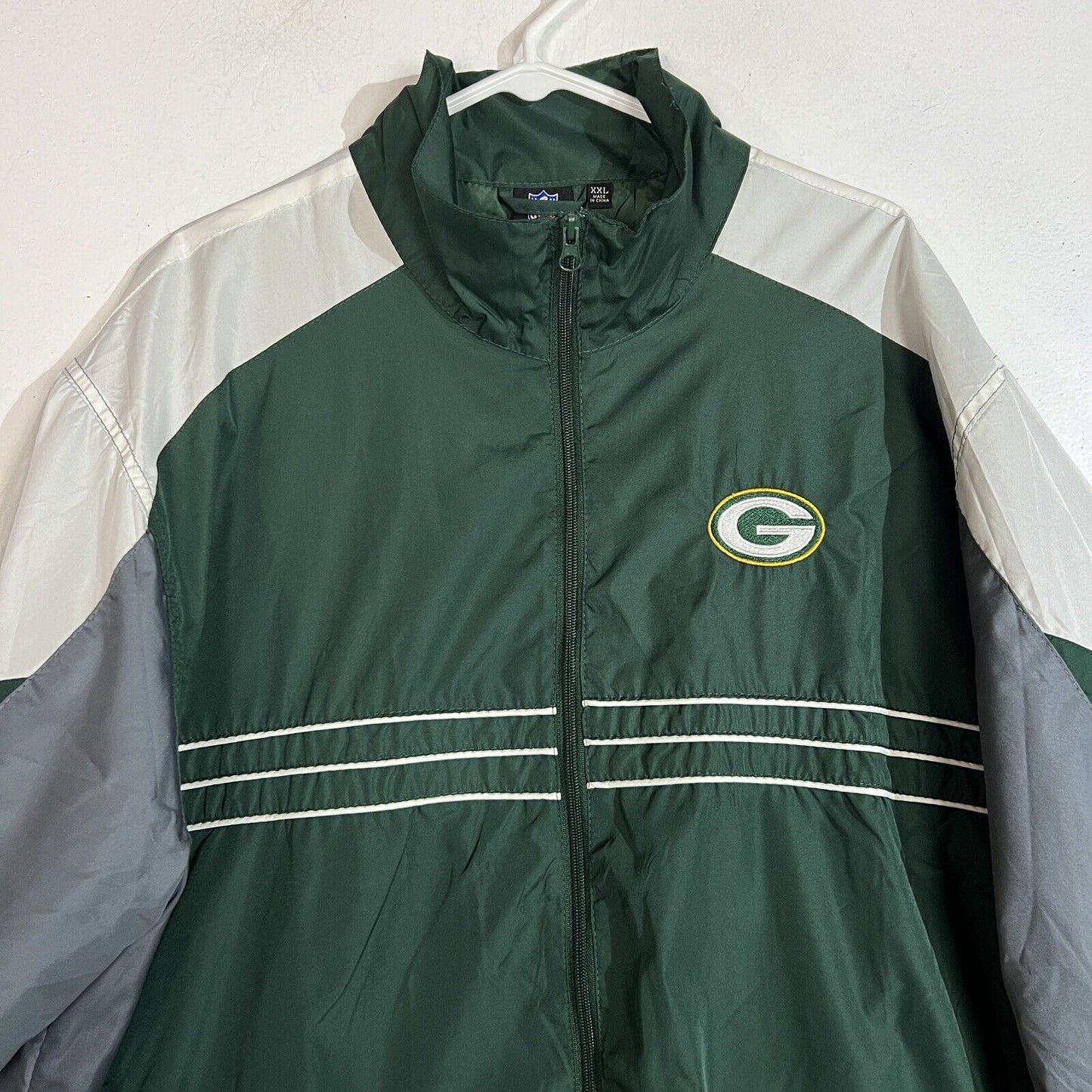 NFL Team Apparel Reebok Men's Green Bay Packers Windbreaker Jacket Sz XXL
