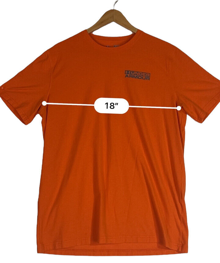 Under Armour T Shirt Men’s Size Medium Color Orange (Pre-Owned) Heat Gear
