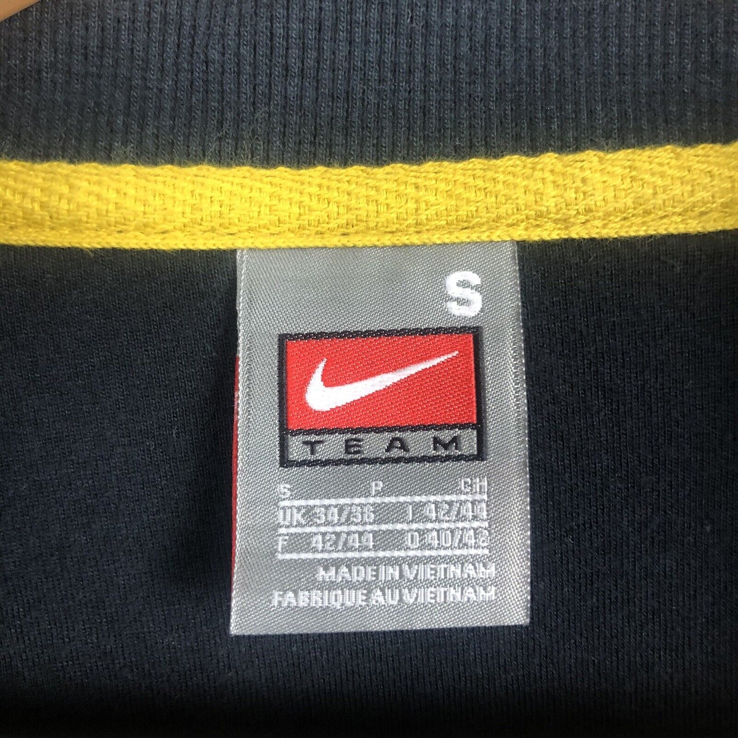Vintage Mens Team Nike Mizzou Hoodie Size Small Black And Gold Long Sleeve