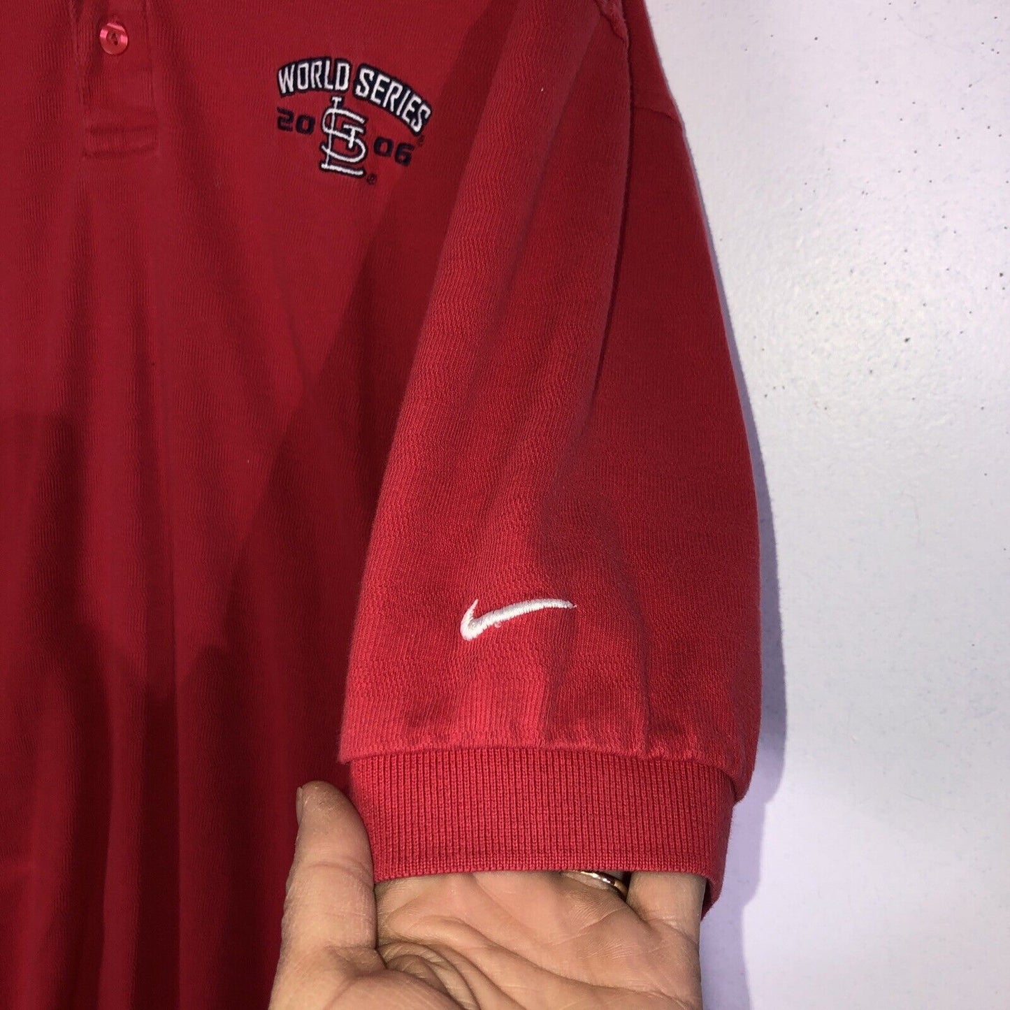 Nike St Louis Cardinals World Series 2006 Polo Mens Size XXL Color Red
