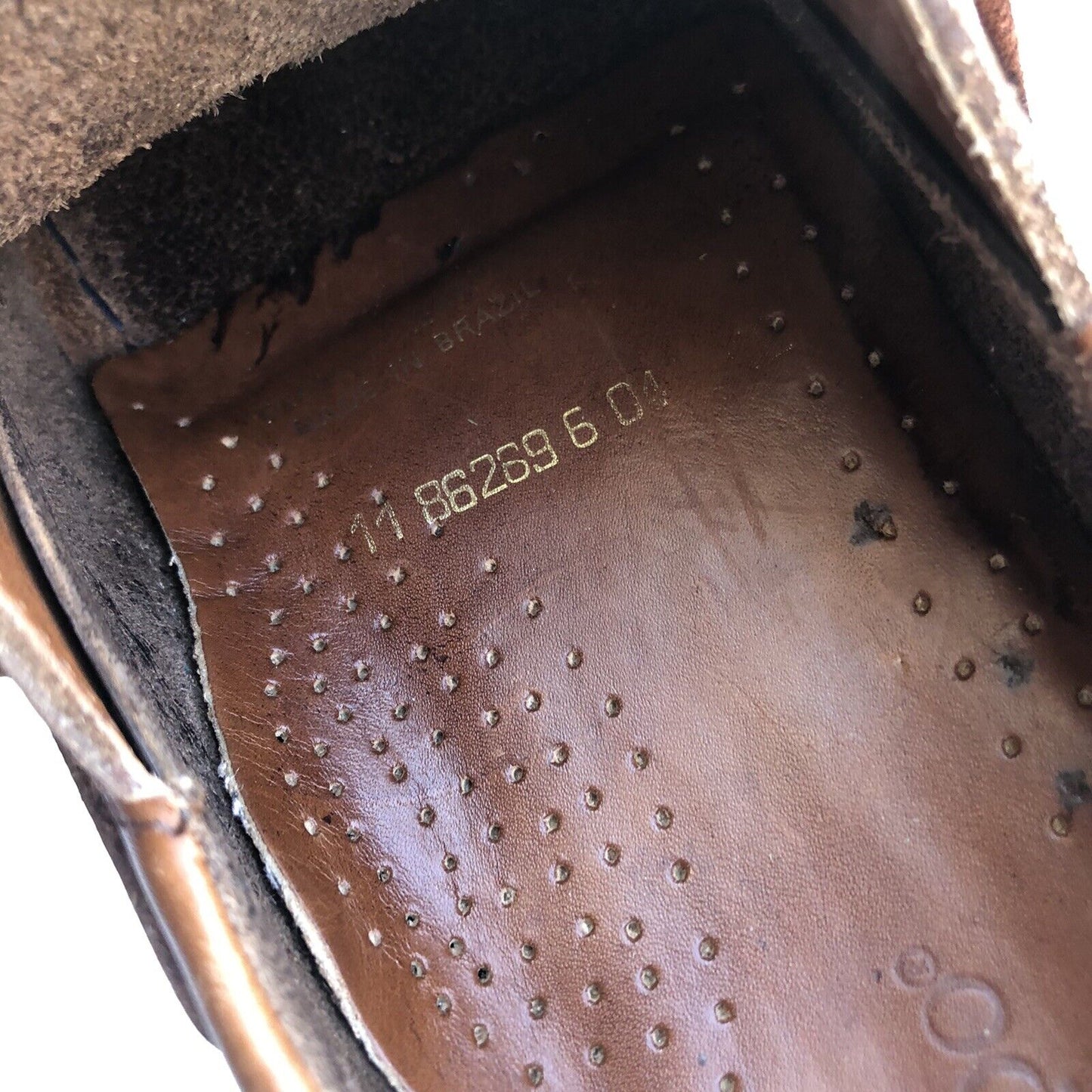 COLORADO mens boat shoes size 12M leather brown hood condition (0710150)