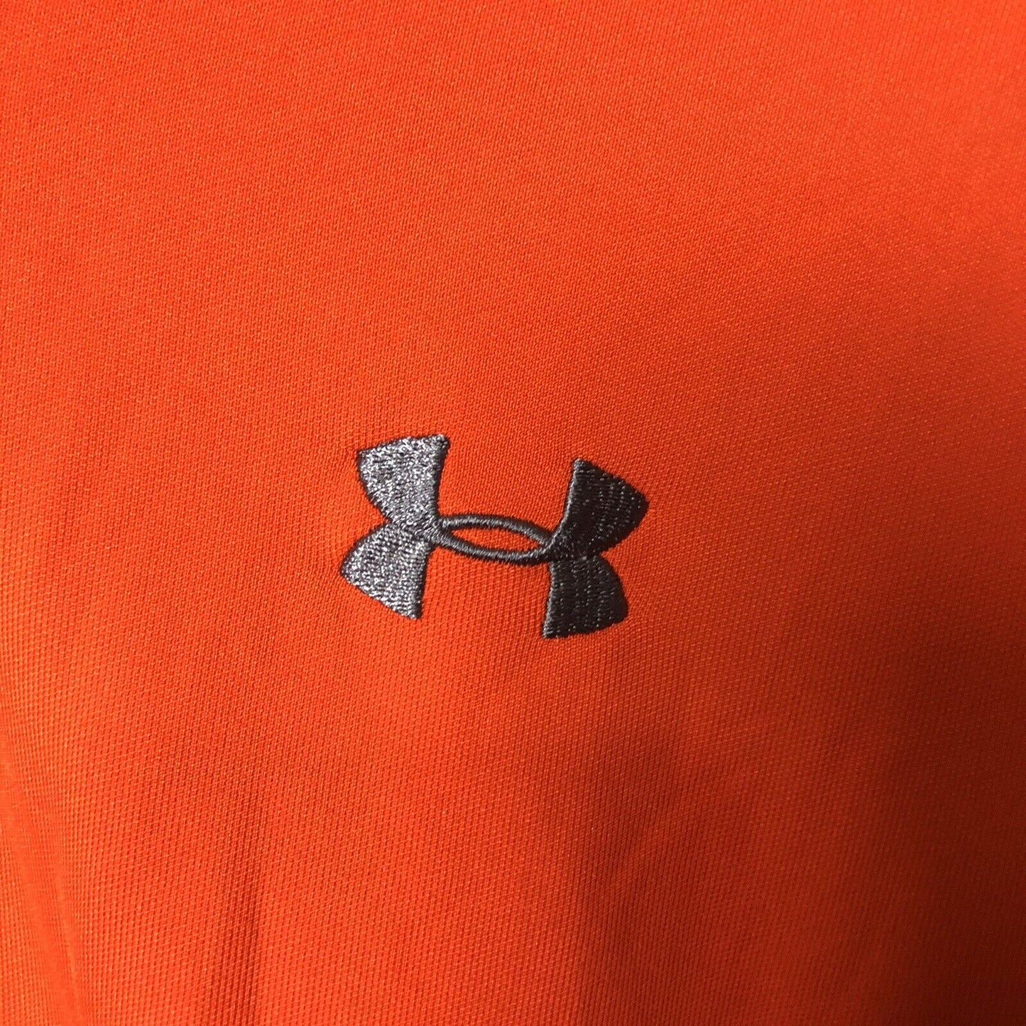 Under Armour Pullover Polo Golf Shirt Adult Small Orange Casual Men’s