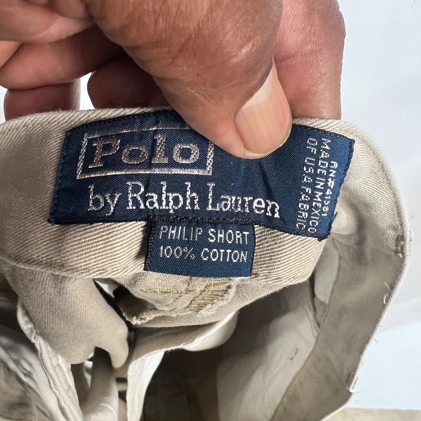 Vintage Polo Ralph Lauren Phillip Shorts Men's Size 36 Color Beige Chino