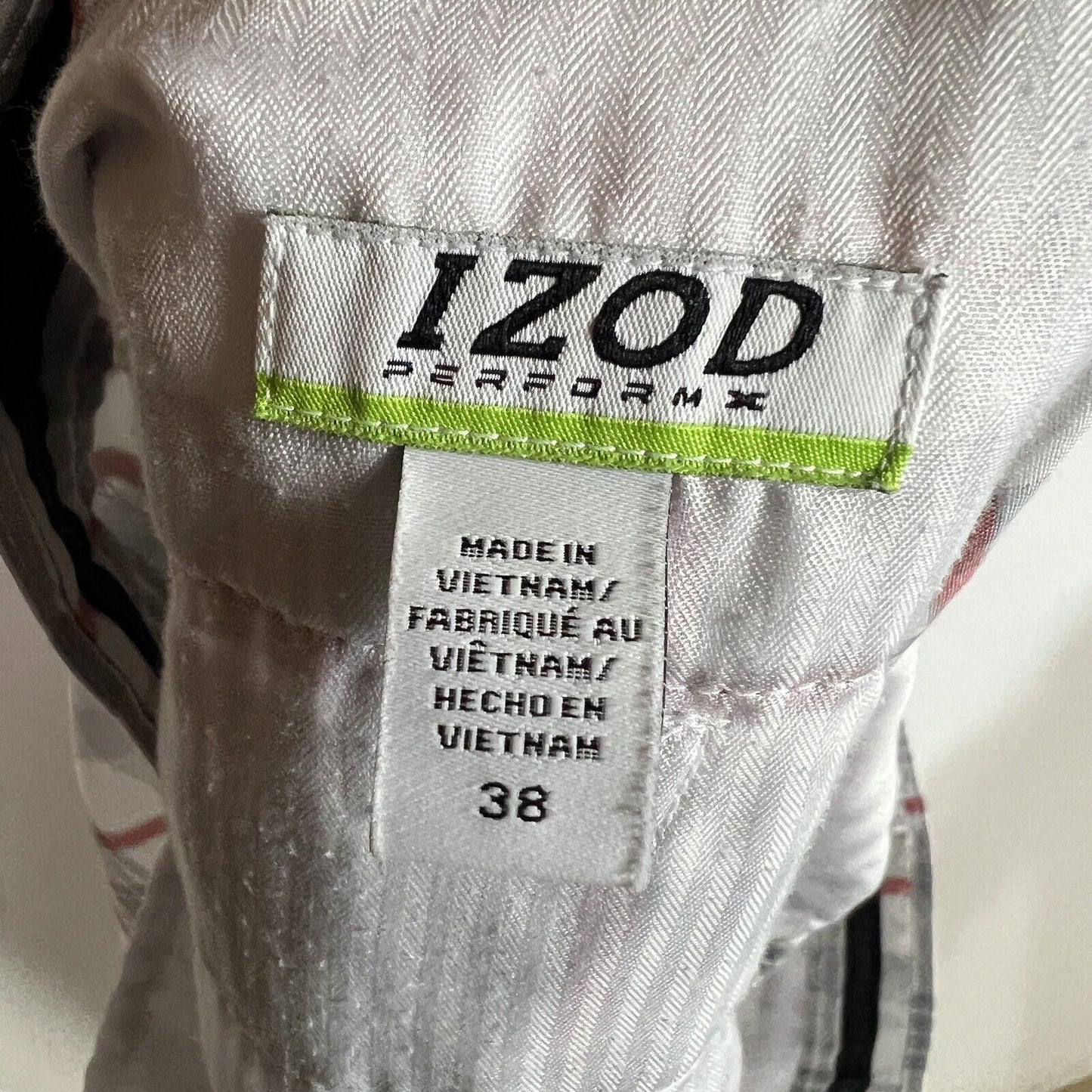 Izod Performx Golf Shorts Men's Size 38 Multicolor Plaid Chino