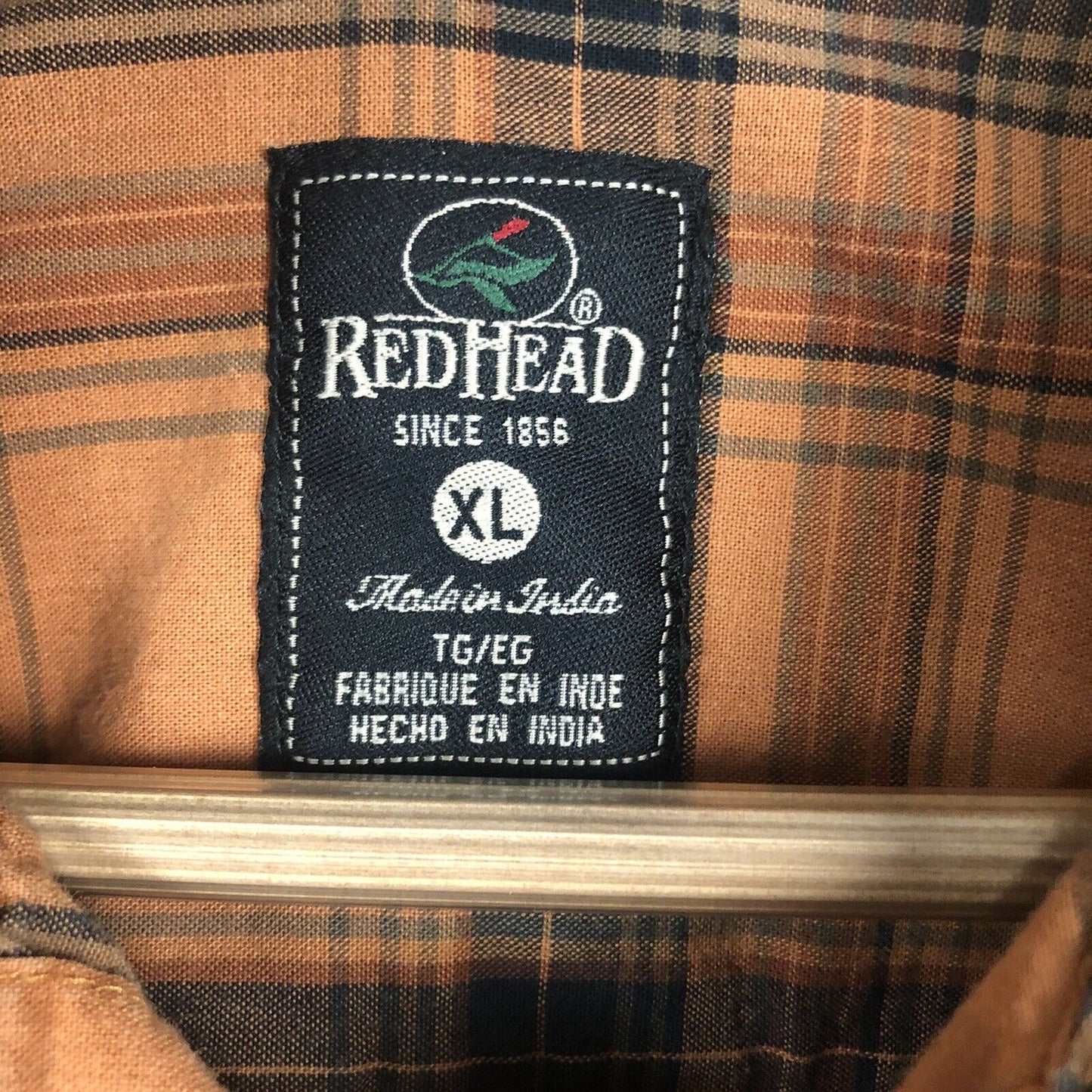 Red Head Button Up Shirt Men’s XL Long Sleeve Multicolor