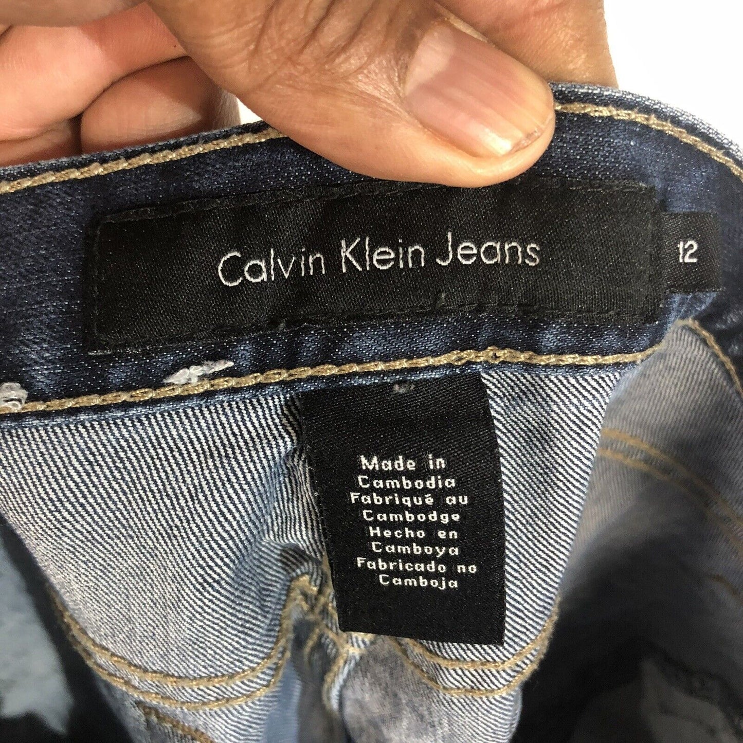 Calvin Klein Jeans Flare Womens Size 12 Color Blue