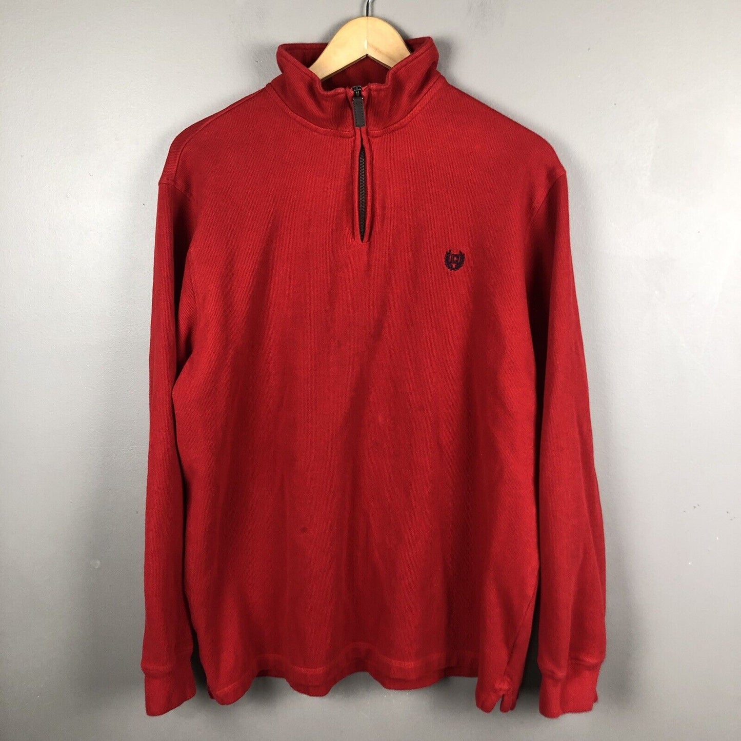 Chaps Men’s Pullover Sweater Men’s Size Large Red Long Sleeve Casual