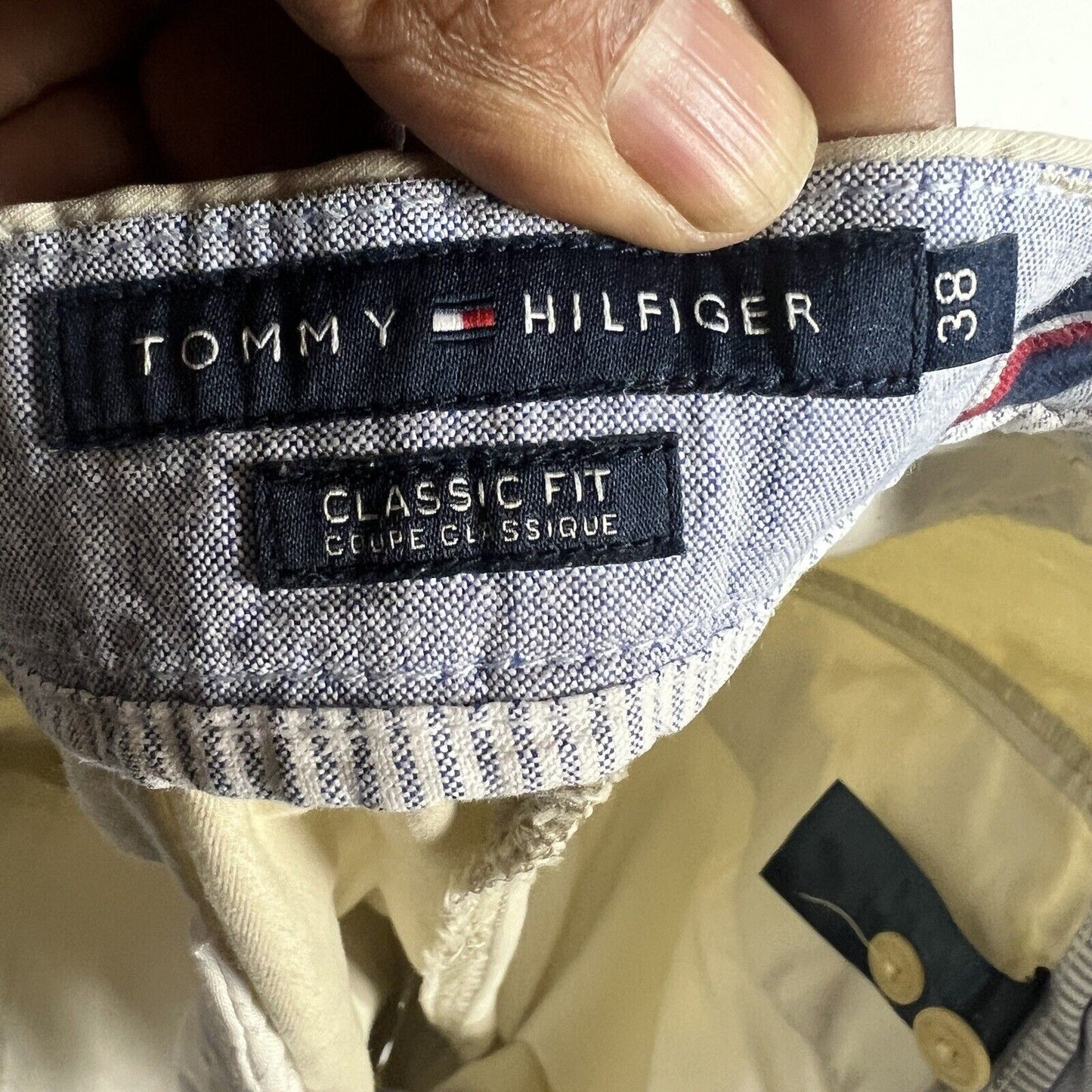Tommy Hilfiger Chino Shorts Men’s Size 38 Color Beige Flat Front