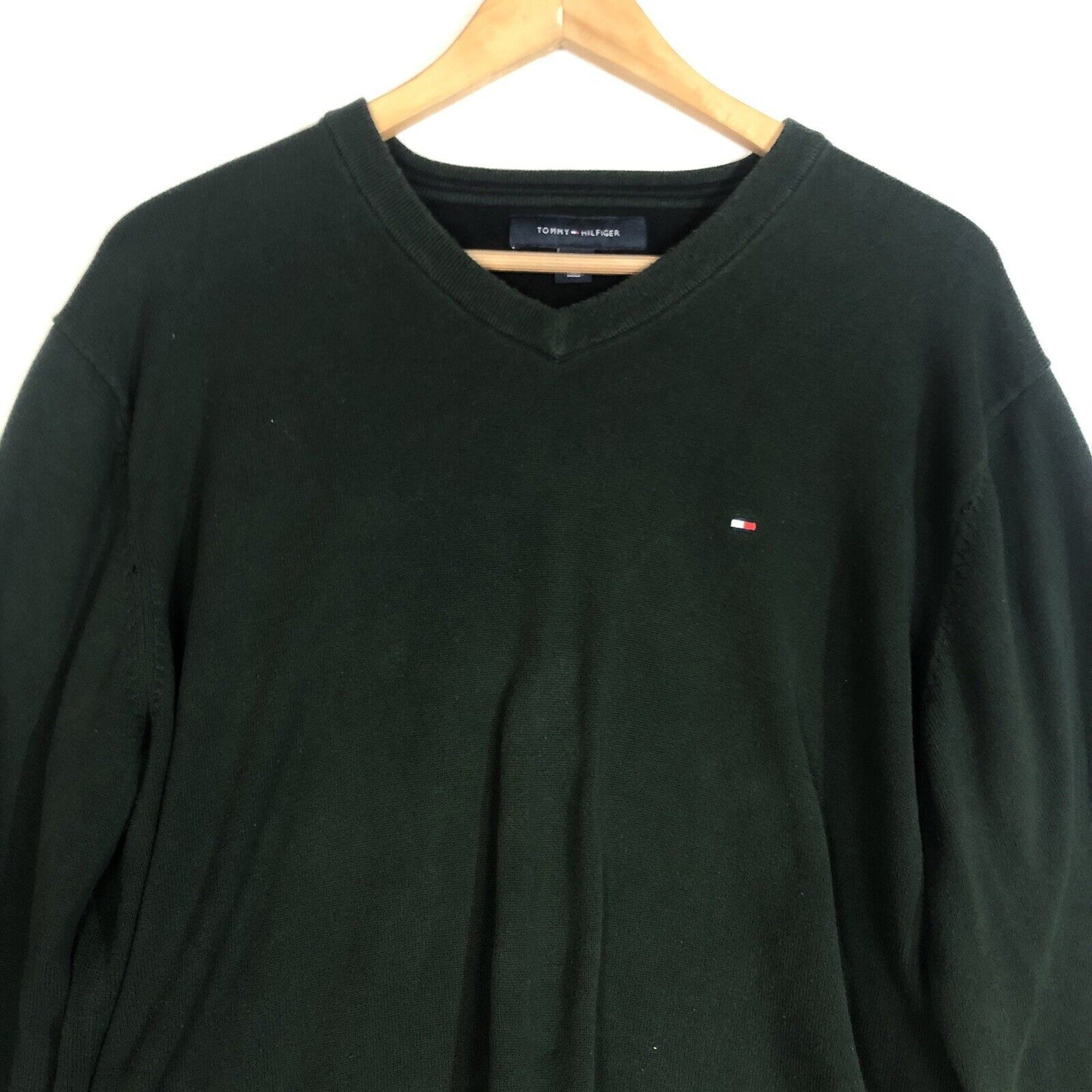 Tommy Hilfiger Sweater Men’s Large Color Green Long Sleeve