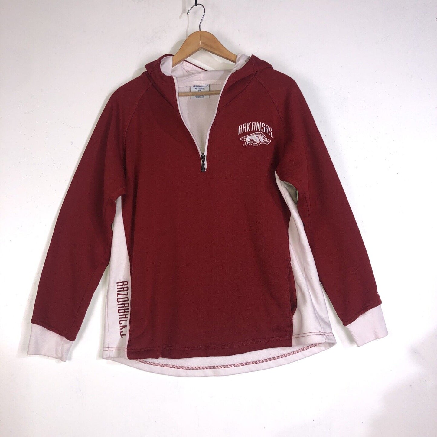 Champion Arkansas Razorbacks Pullover Womens Size 2XL COLOR Red/White