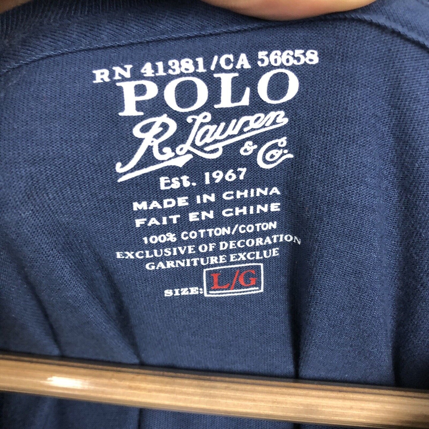 Polo Ralph Lauren Men’s V Neck Tshirt Size L Blue Short Sleeve Pullover