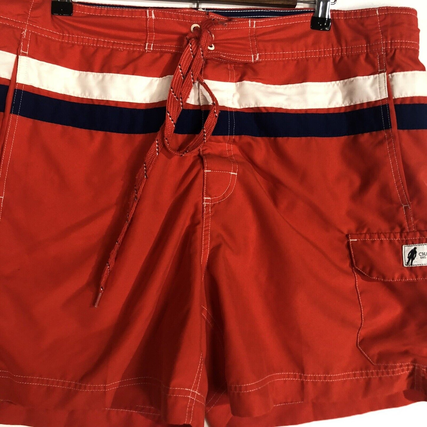 Chaps Mens Swim Trunks Size Large Color Red