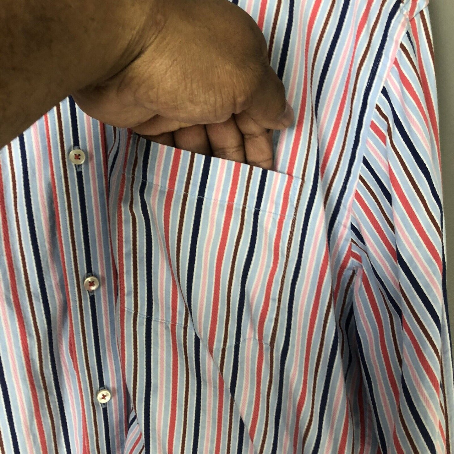 Tommy Hilfiger Men’s Button Up Shirt Size Medium Multicolor Long Sleeve Casual