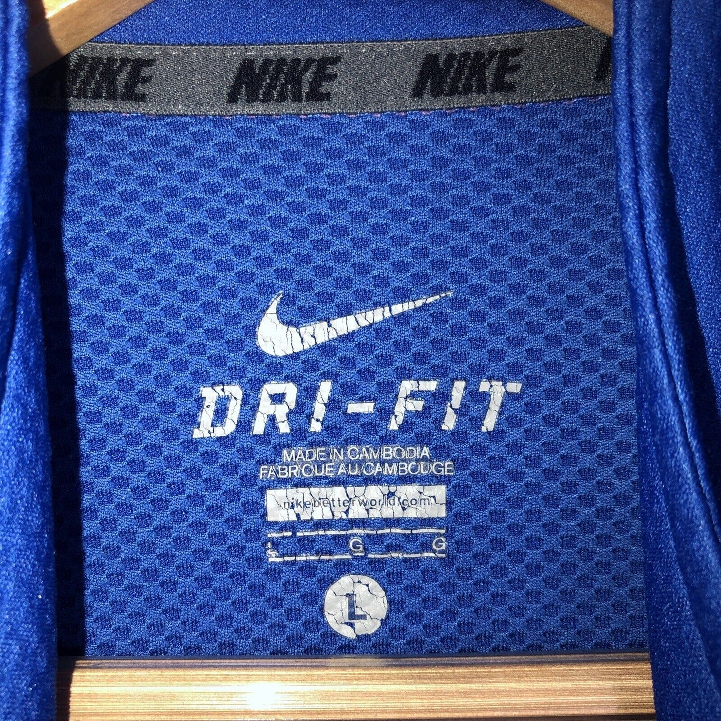 Nike DriFit Shirt Womens Size Large Color Blue