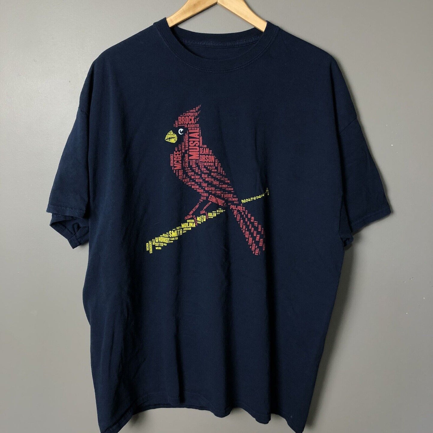 St Louis Cardinals Short Sleeve Tshirt Adult Size XL Blue