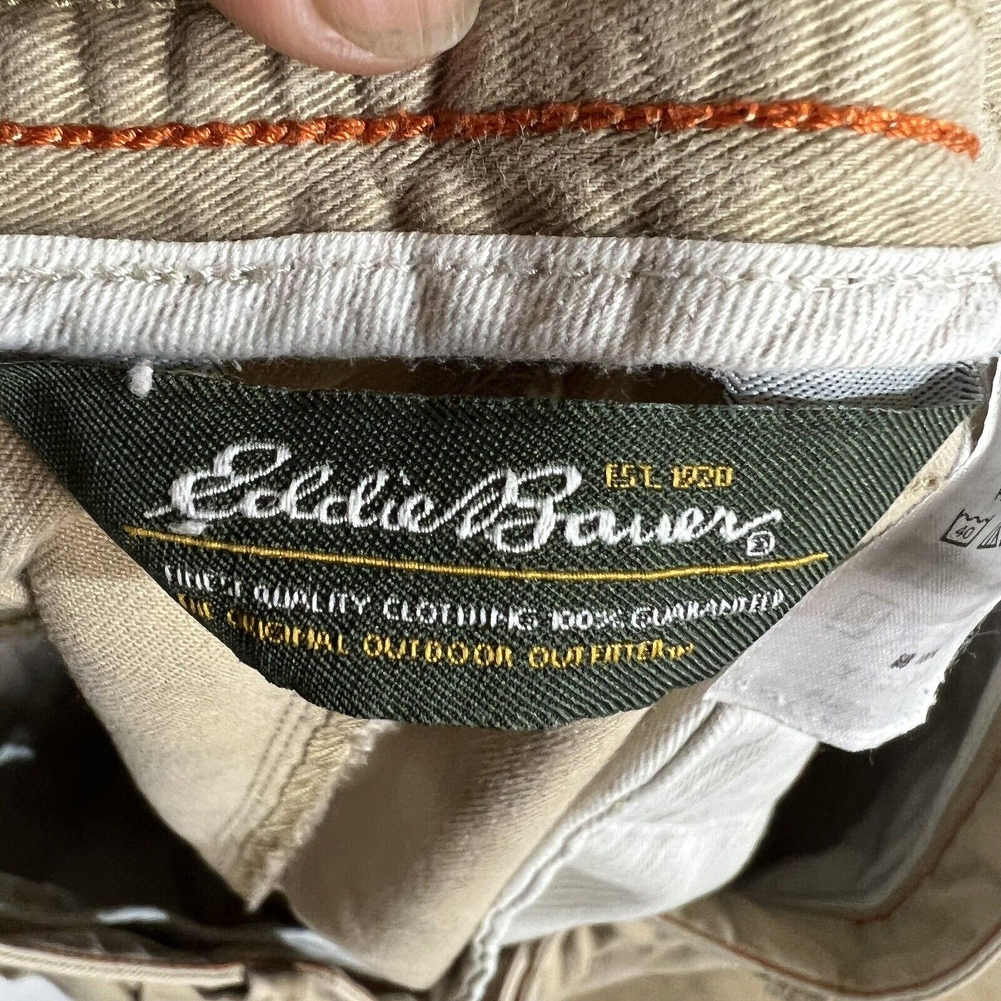 Eddie Bauer Men’s Chino Shorts Size 34 Tall Beige (Pre Owned)