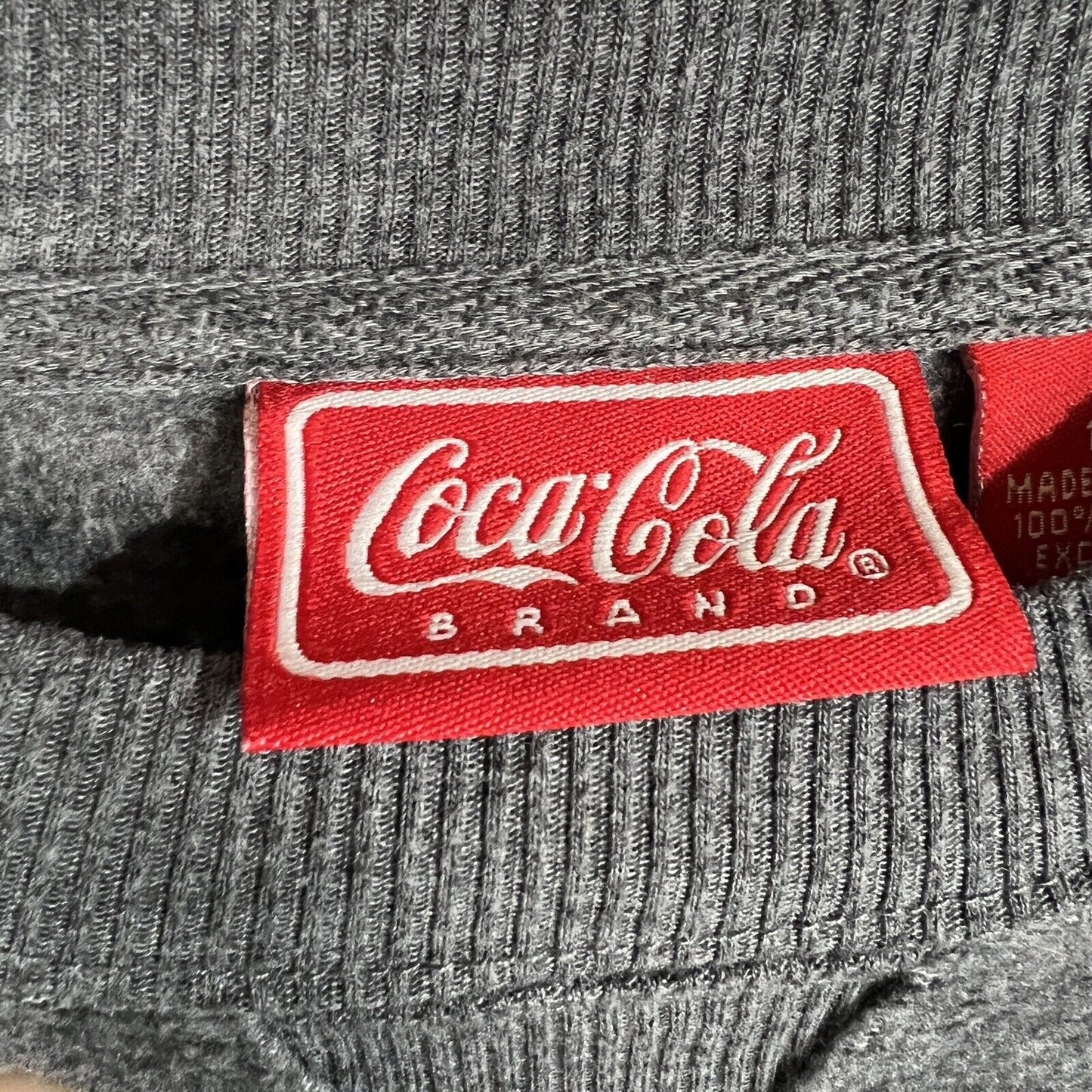 Coca Cola Sweatshirt Adult Size Large (11/13 ) Gray Long Sleeve (Soft Material)