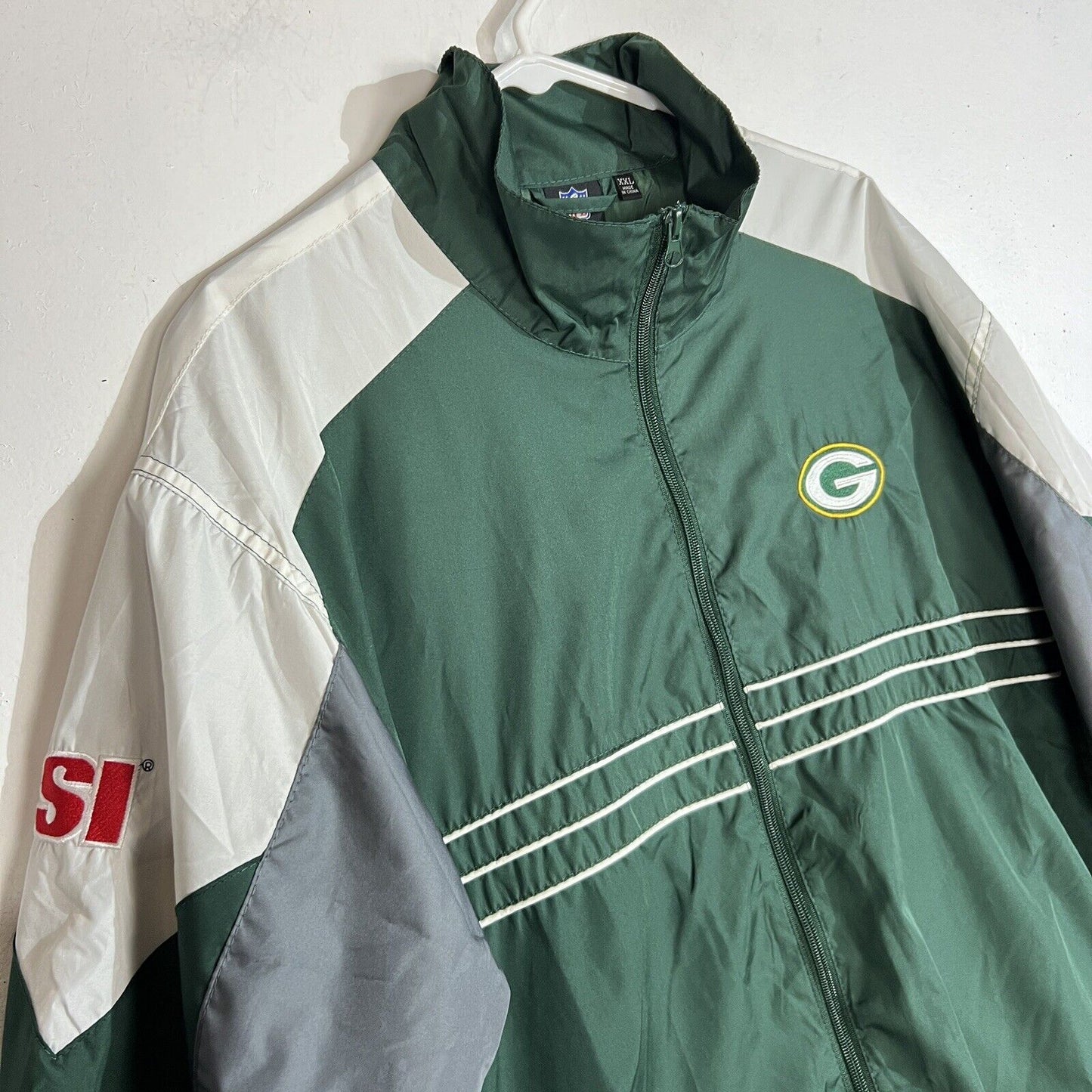 NFL Team Apparel Reebok Men's Green Bay Packers Windbreaker Jacket Sz XXL