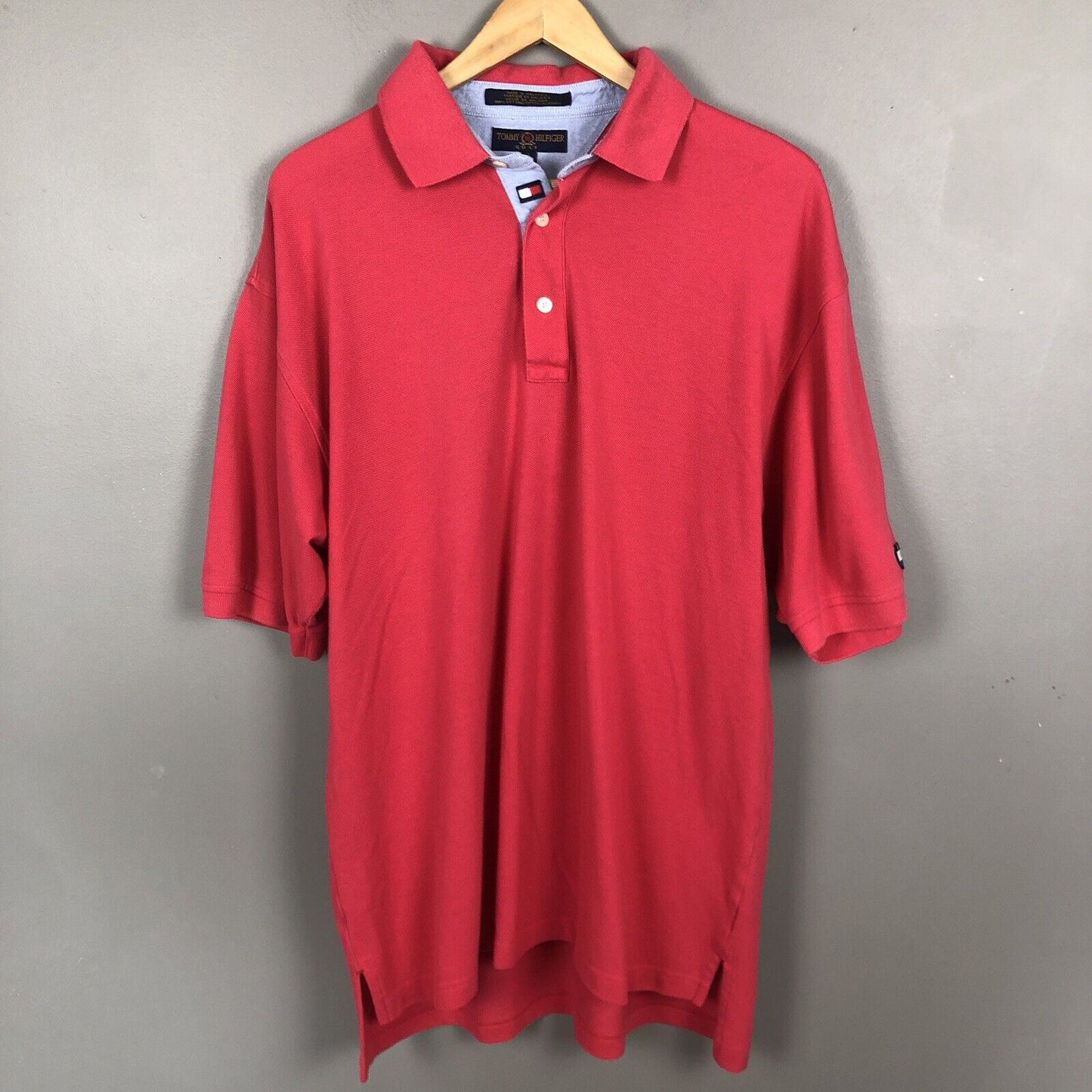 Tommy Hilfiger Golf Men’s Polo Shirt Size Large Pink Short Sleeve Pullover