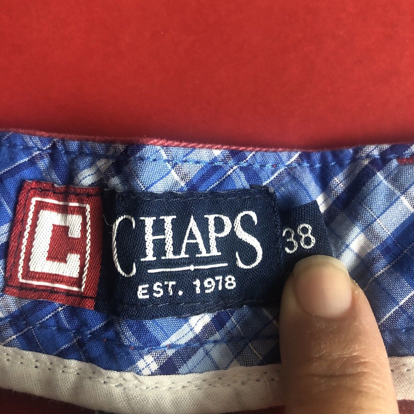 Chaps Shorts Mens Size 38 Color Red 0027