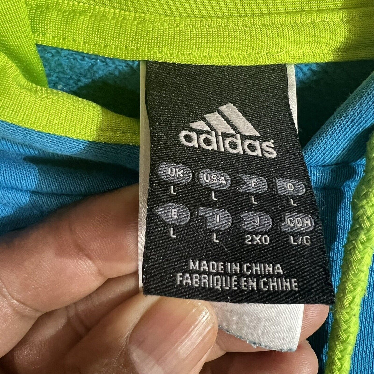 Adidas Men’s Hoodie Size Large Multicolor Long Sleeve Pullover