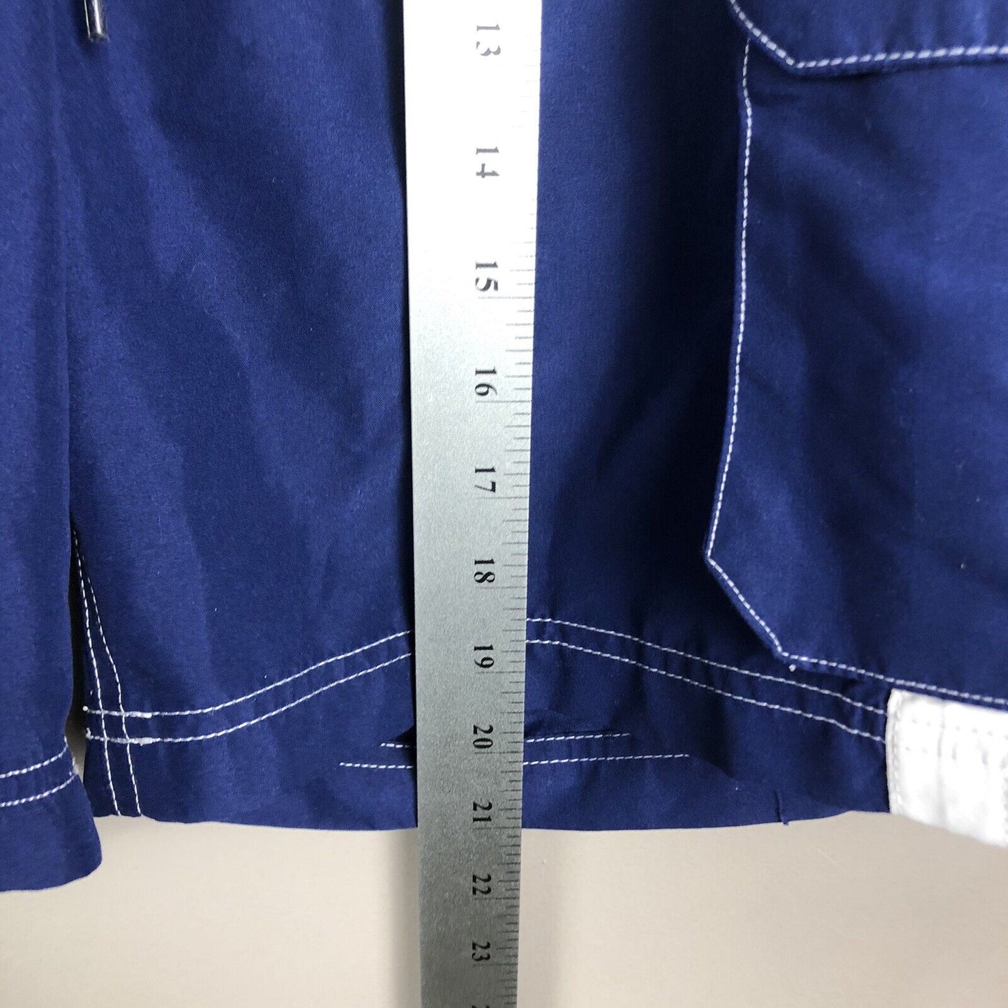 Chaps Men’s Swim Trunks Size Large Blue And White