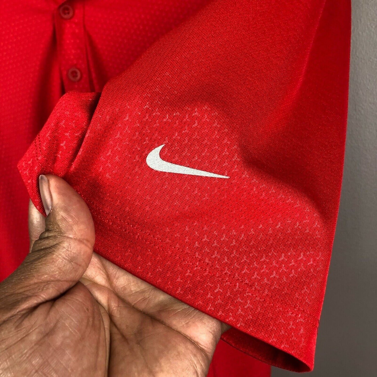 Nike Golf Men's Polo Shirt Size Large Red Short Sleeve Pullover