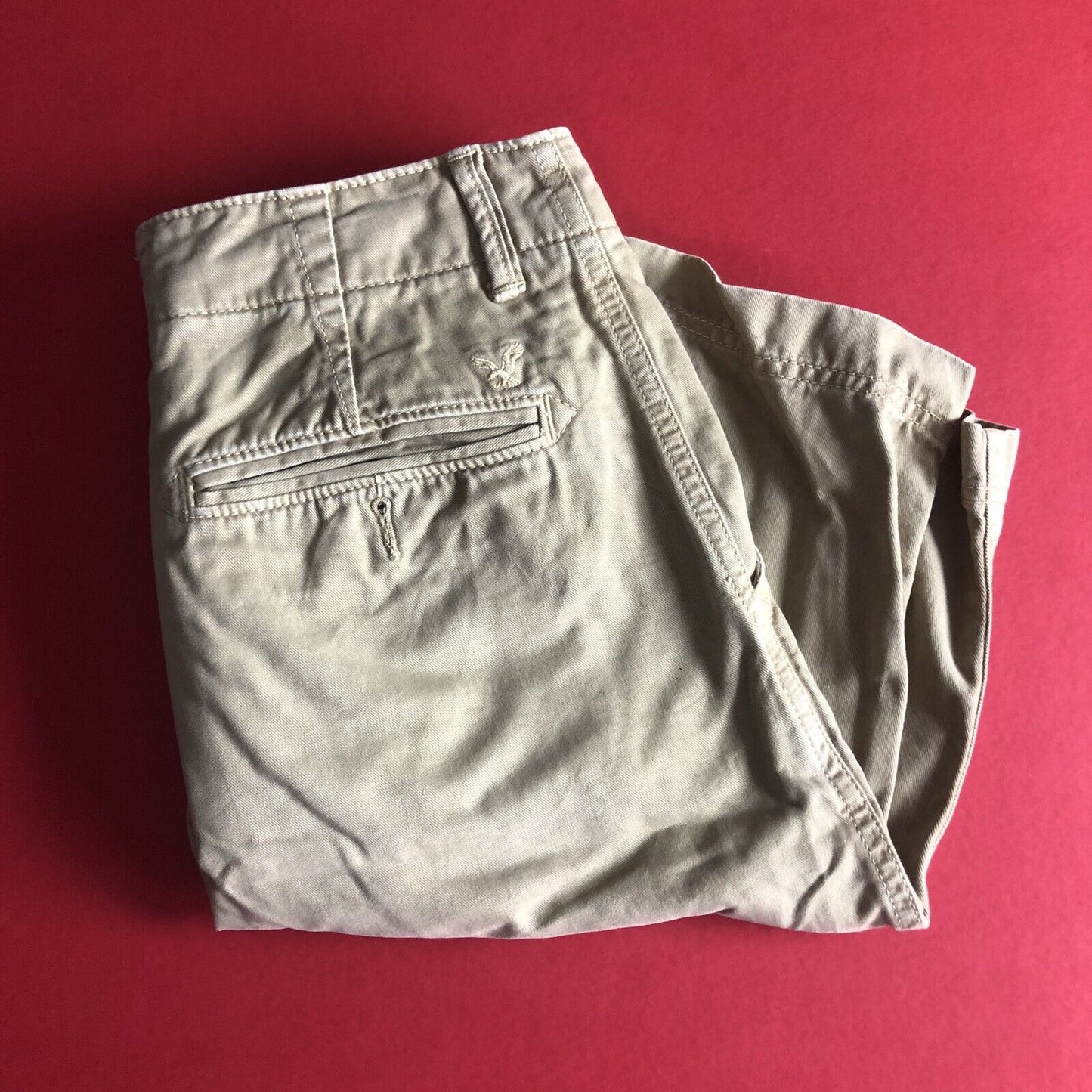 American Eagle Longer Length Shorts Mens Size 28 Color Khaki 0115