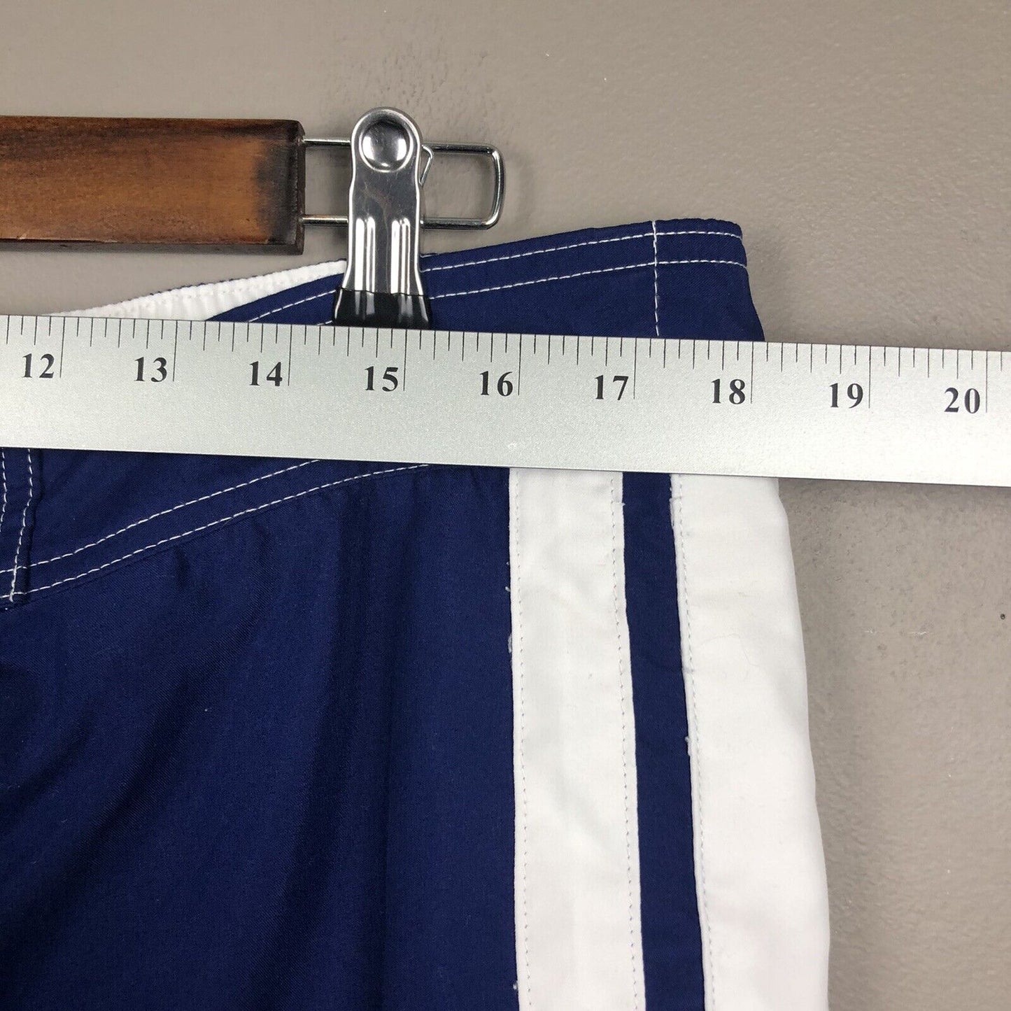 Chaps Men’s Swim Trunks Size Large Blue And White