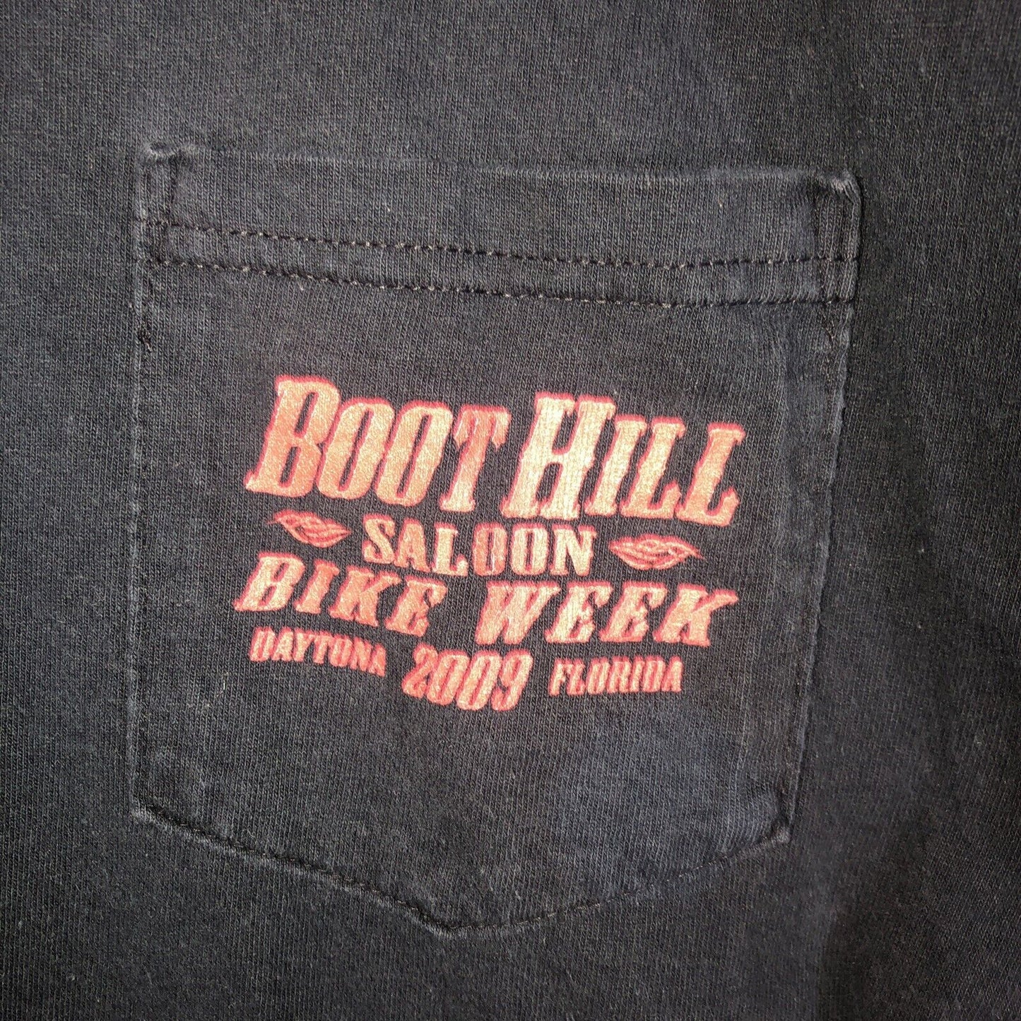 Boot Heel Saloon T Shirt Mens Size 3XL Color Black Bike Week 2009