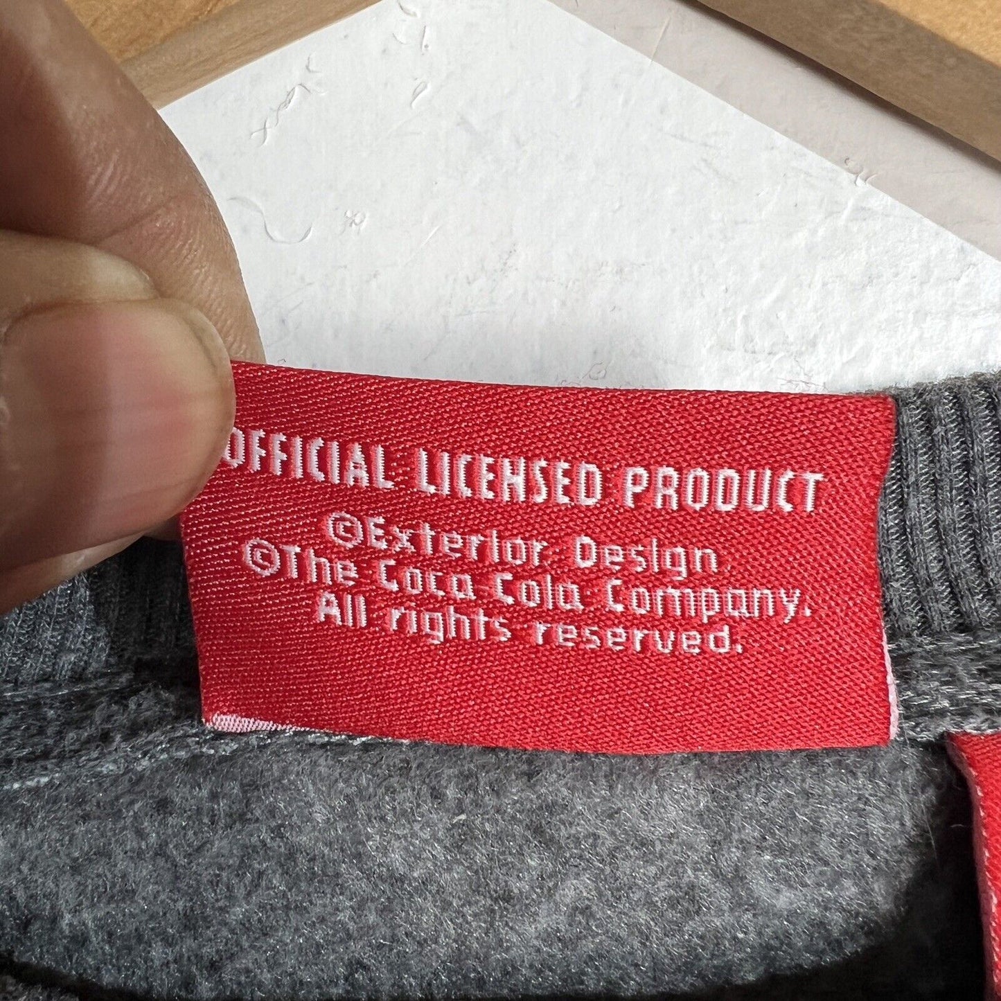 Coca Cola Sweatshirt Adult Size Large (11/13 ) Gray Long Sleeve (Soft Material)
