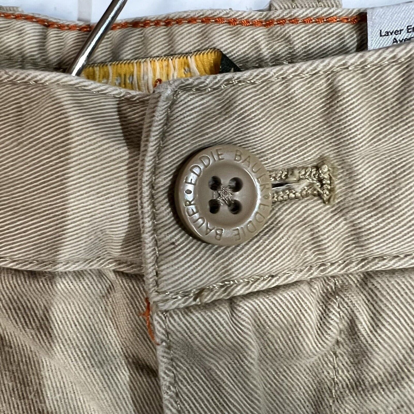 Eddie Bauer Men’s Chino Shorts Size 34 Tall Beige (Pre Owned)