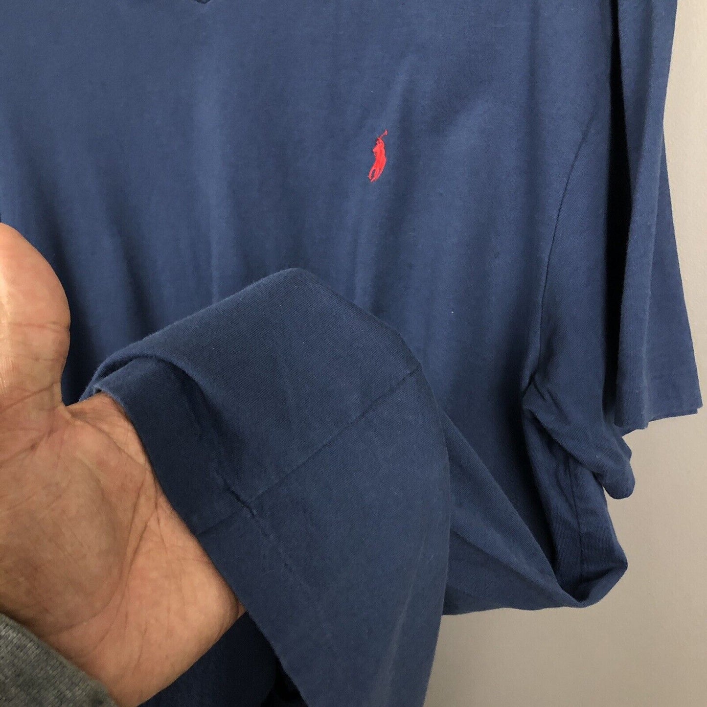Polo Ralph Lauren Men’s V Neck Tshirt Size L Blue Short Sleeve Pullover